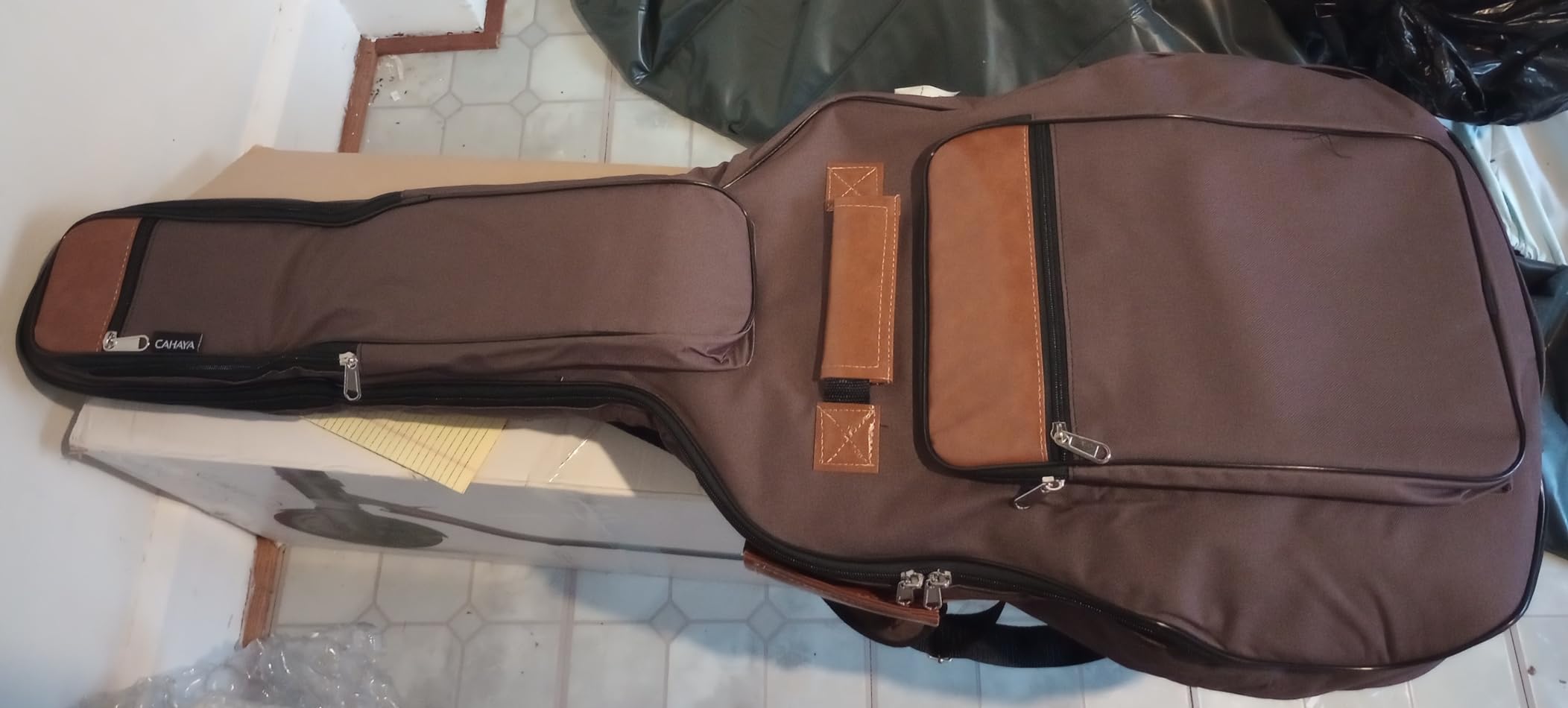 CAHAYA Guitar Bag 40 41 42 In 6 Pockets Guitar Case Water Resistent Oxford Cloth 0.5 In Extra Thick Sponge Padded for Acoustic Classical Guitar with Anti-theft Pocket CY0150 customer photo 1
