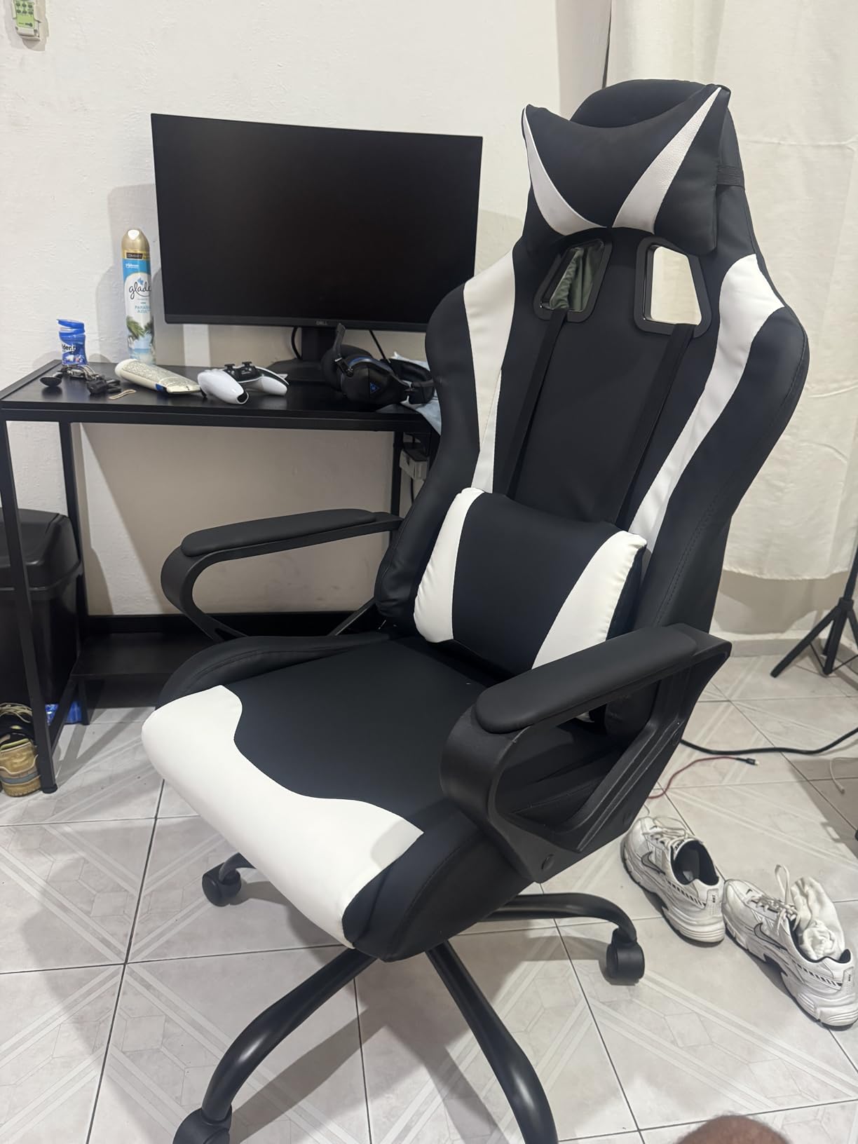 BestOffice Ergonomic Gaming Chair for Adults, Video Game Chair, White customer photo 1