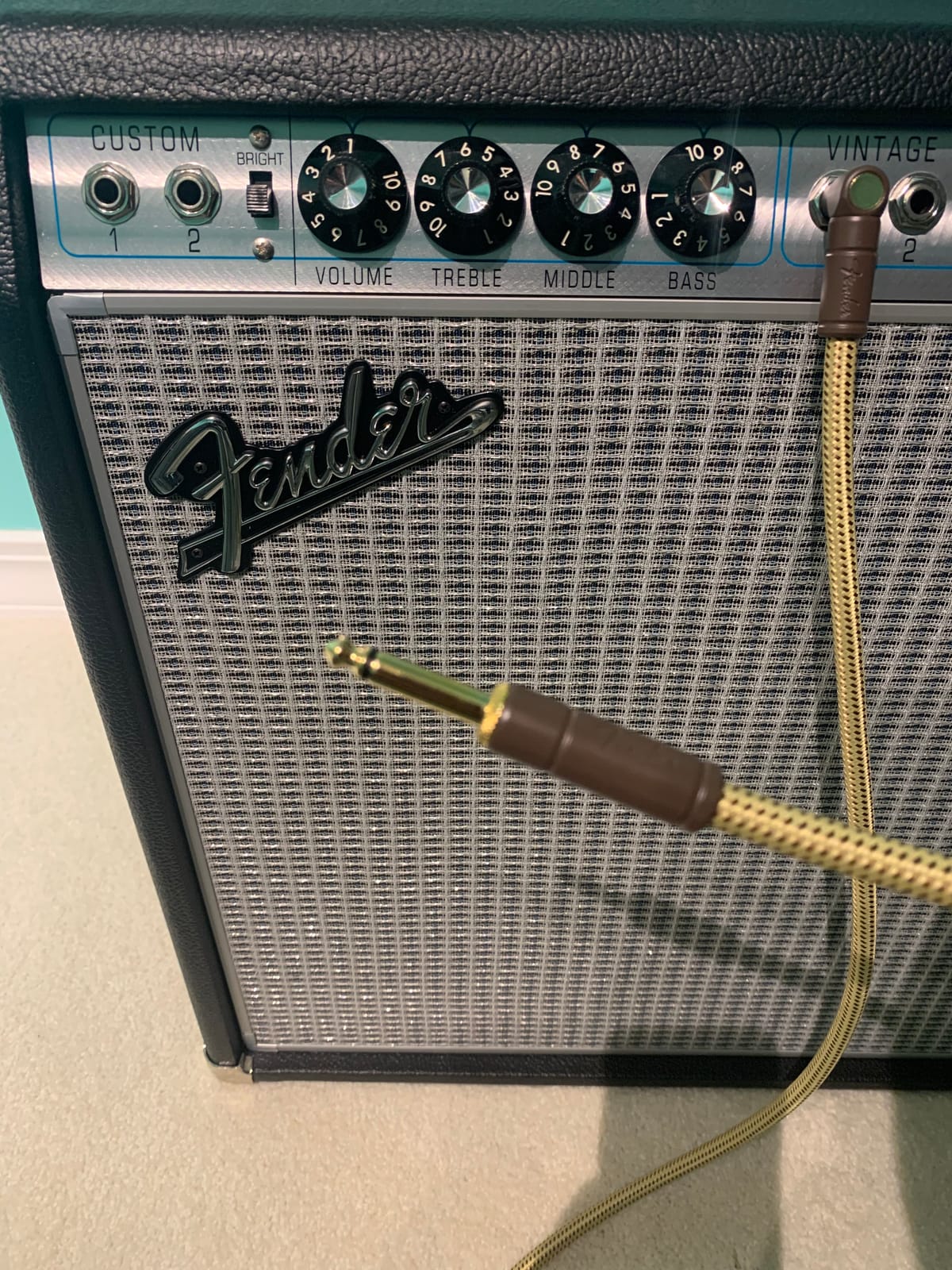 Fender Deluxe Series Instrument Cable 10 Feet Straight-Angle, Tweed customer photo 1