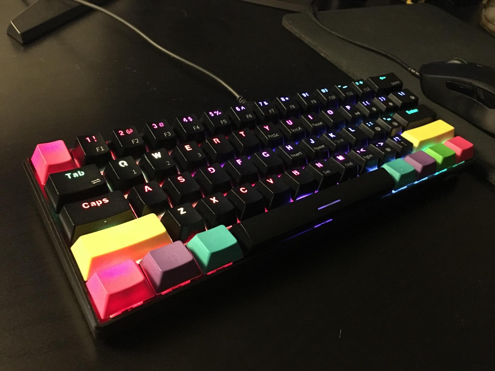 RK ROYAL KLUDGE RK61 60% Wireless Mechanical Keyboard w/Coiled Cable, Black customer photo 1
