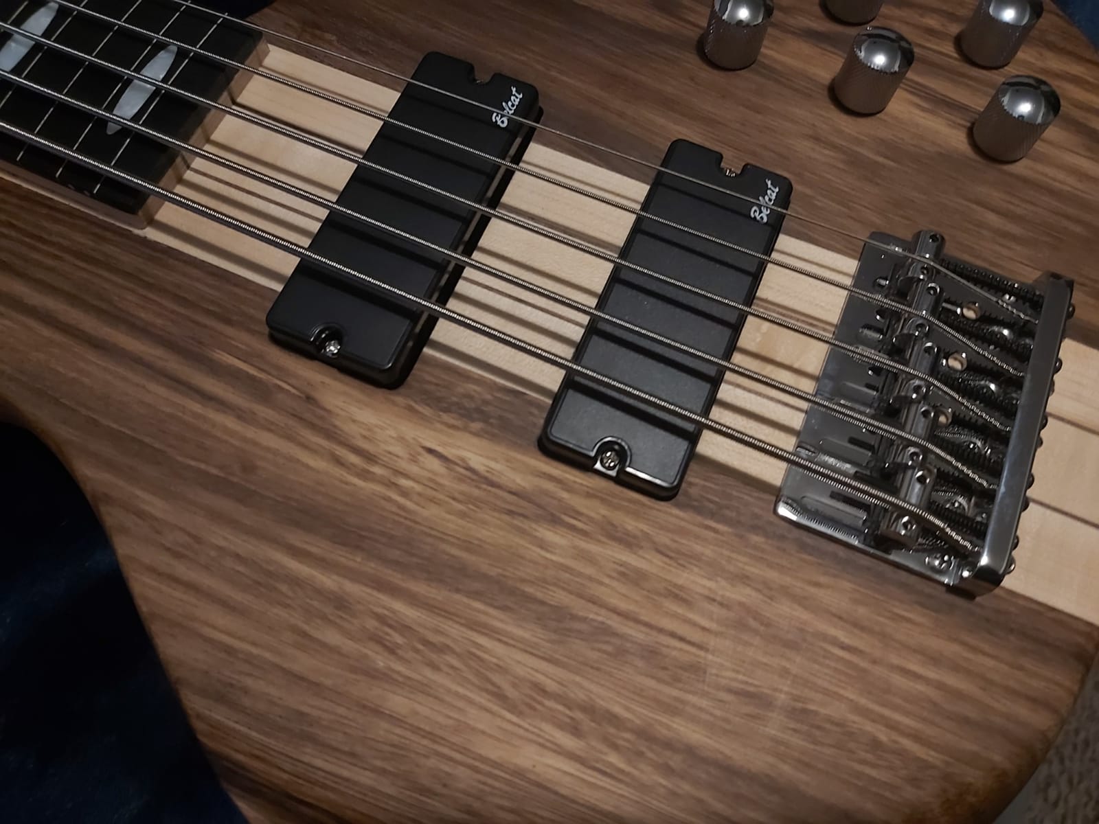 Fretless 5 String Electric Bass Guitar Millettia Laurentii+Okoume body customer photo 1