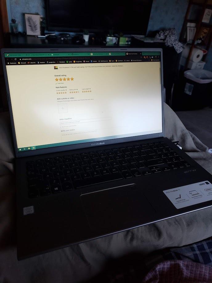 ASUS VivoBook 15 Thin and Light Laptop, 15.6” FHD, Intel Core i3-8145U CPU, 8GB RAM, 128GB SSD, Windows 10 in S Mode, F512FA-AB34, Slate Gray customer photo 2