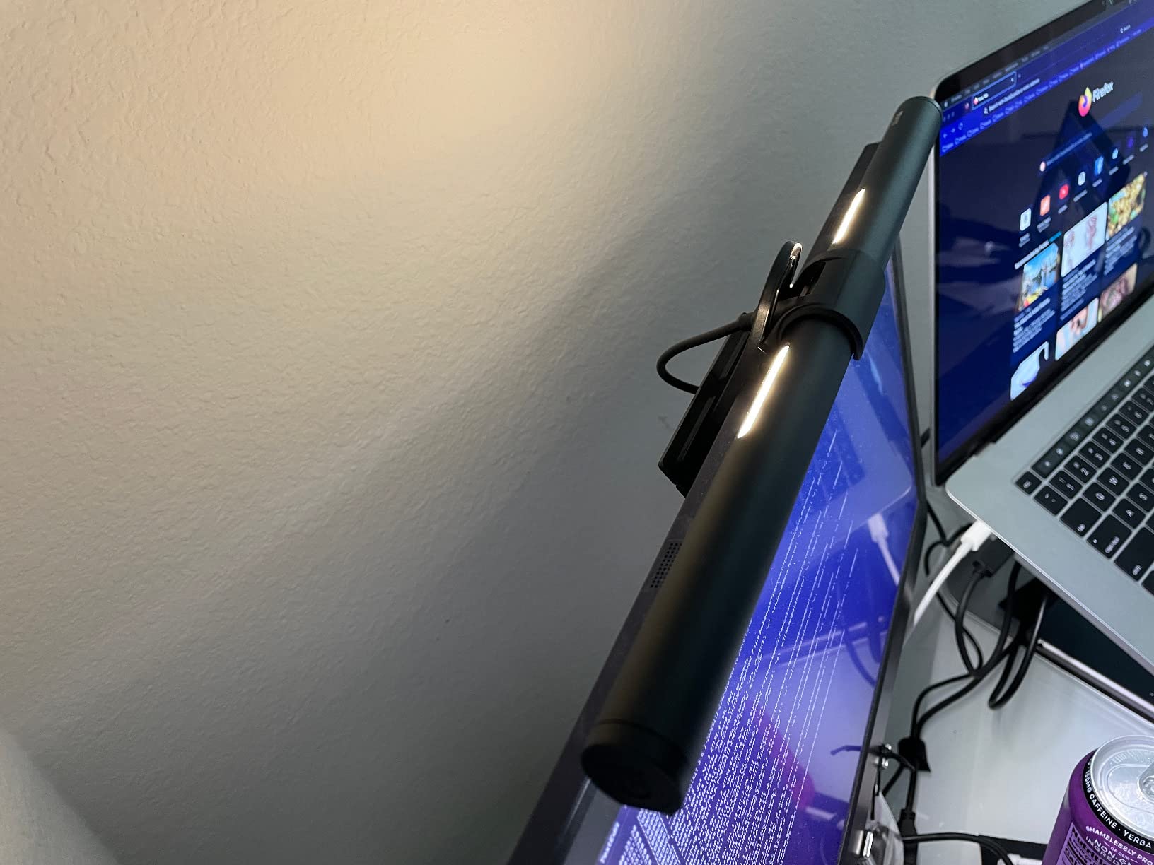 Monitor Light Bar,OOWOLF Screen Light Bar for Laptop,Keyboard light,CRI≥95 Desk Lamp for Eye-Caring,No Glare,Dual Light,Filter Blue-Light,3-Color Mode,Memory Dimming,Computer Lamp for Desk/Office/Home customer photo 2