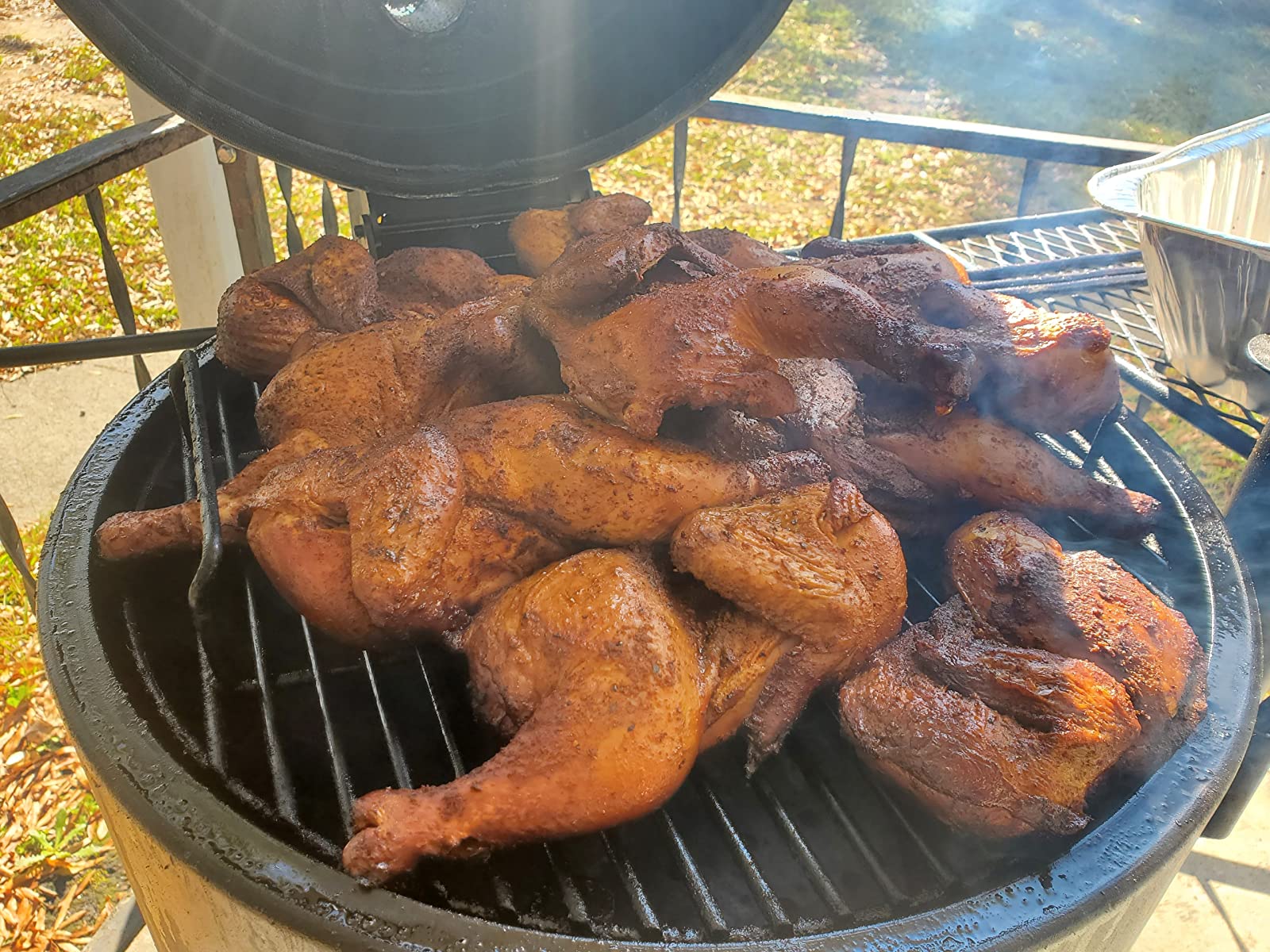 Oklahoma Joe's Bronco Pro 21.5 in. Heavy Duty Charcoal Drum Smoker and Grill with 366 sq. in. Cooking Area in Black customer photo 2