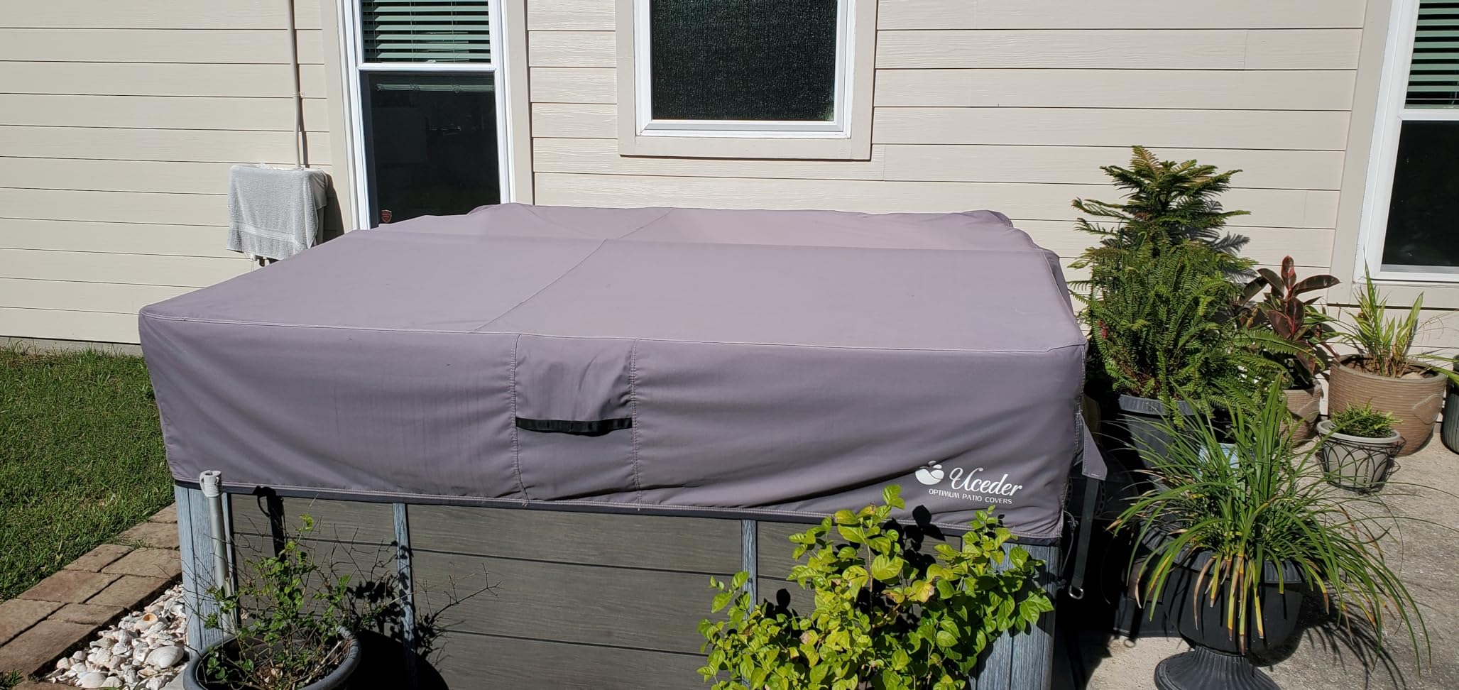 Waterproof Hot Tub Cover Outdoor Spa Cover (91''x 91''x20) customer photo 2