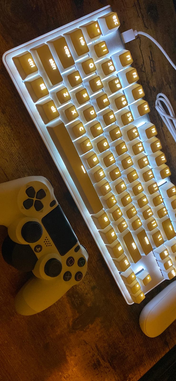 G.SKILL USB KM360 Professional Tenkeyless Mechanical Keyboard, Cherry MX Red, ABS Dual Injection Keycap, (White) customer photo 2