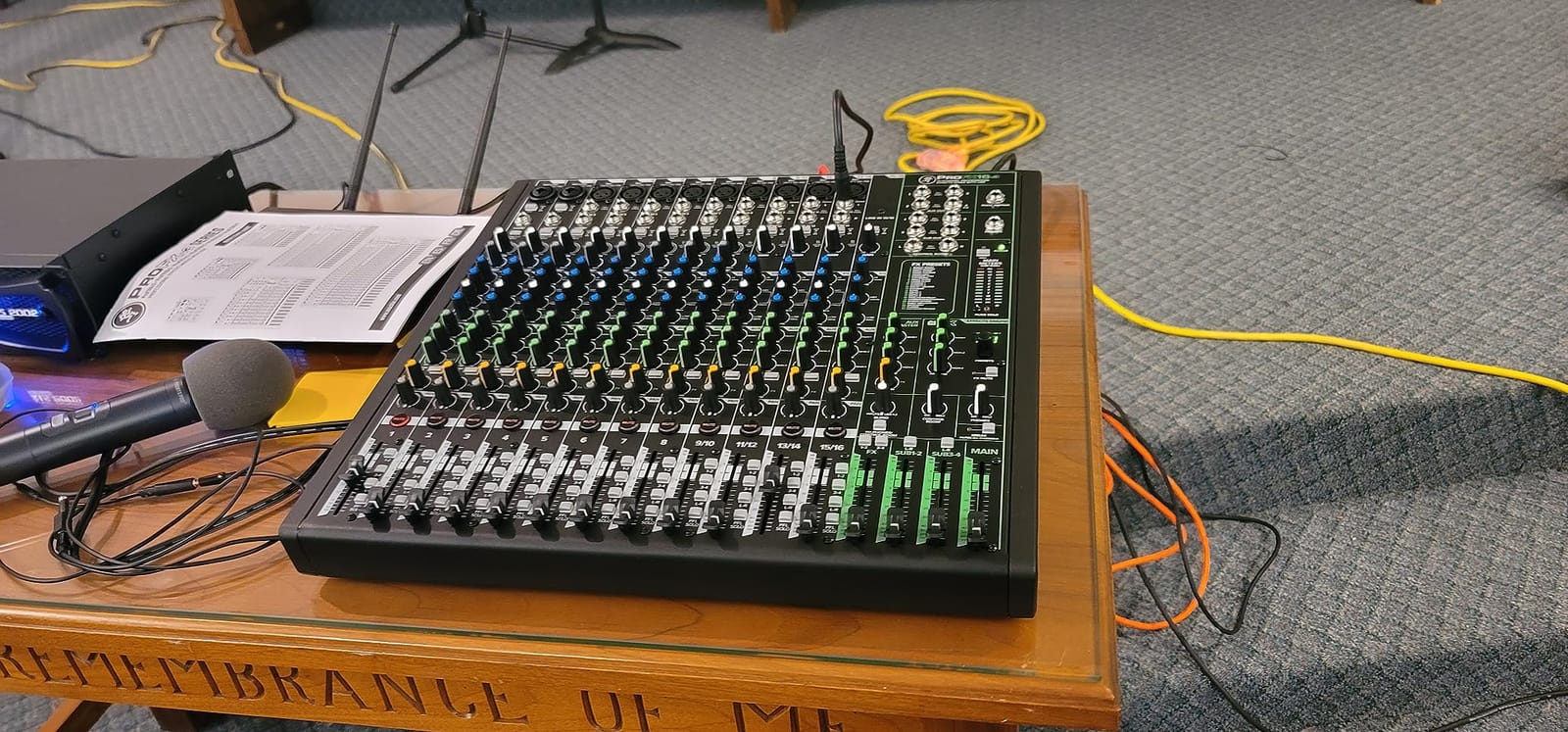 Mackie ProFX16v3 16-Channel Mixer, USB Recording, GigFX Effects | Analog mixer for bands, churches, and small venues, records multitrack over USB while you mix the room customer photo 1