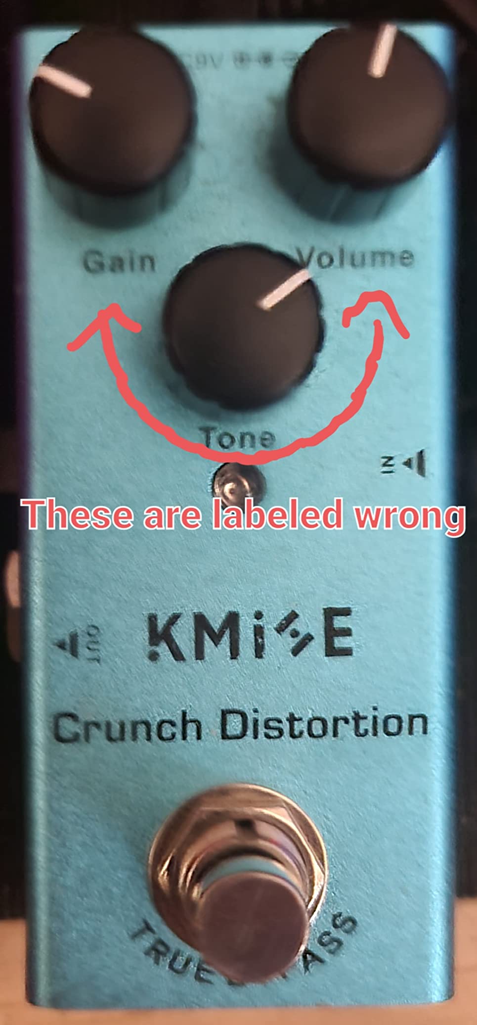 Kmise Crunch Distortion Electric Guitar Effects Pedal,DC 9V True Bypass 3 Modes. customer photo 2