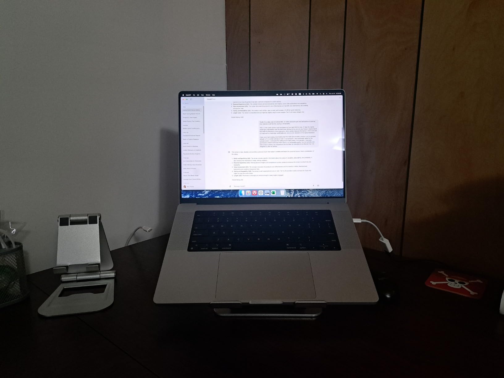 Nulaxy Pull-Out Height Adjustable Laptop Stand for Desk, 22 LB Support customer photo 1