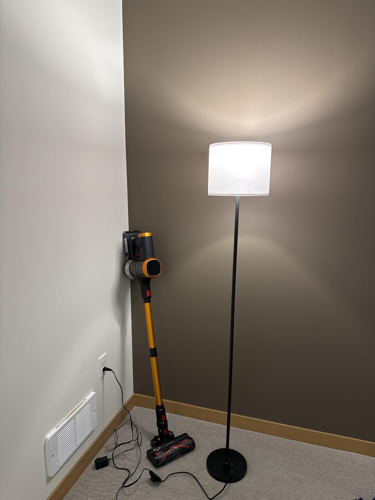 Modern Floor Lamp Simple Design with White Shade & Foot Pedal Switch customer photo 1