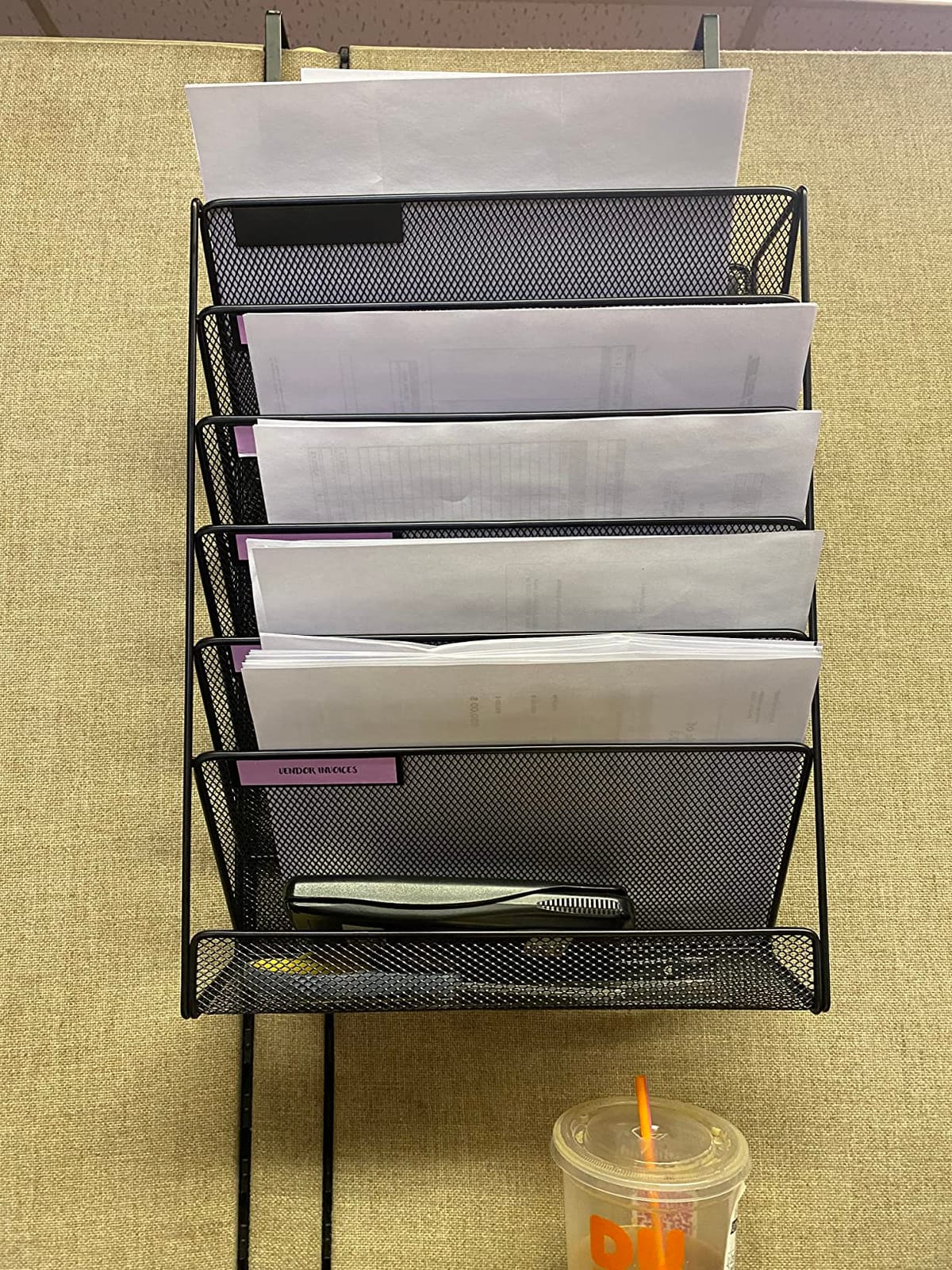 Delifox 7 Compartment Wall Mounted Hanging File Organizer for Office customer photo 1