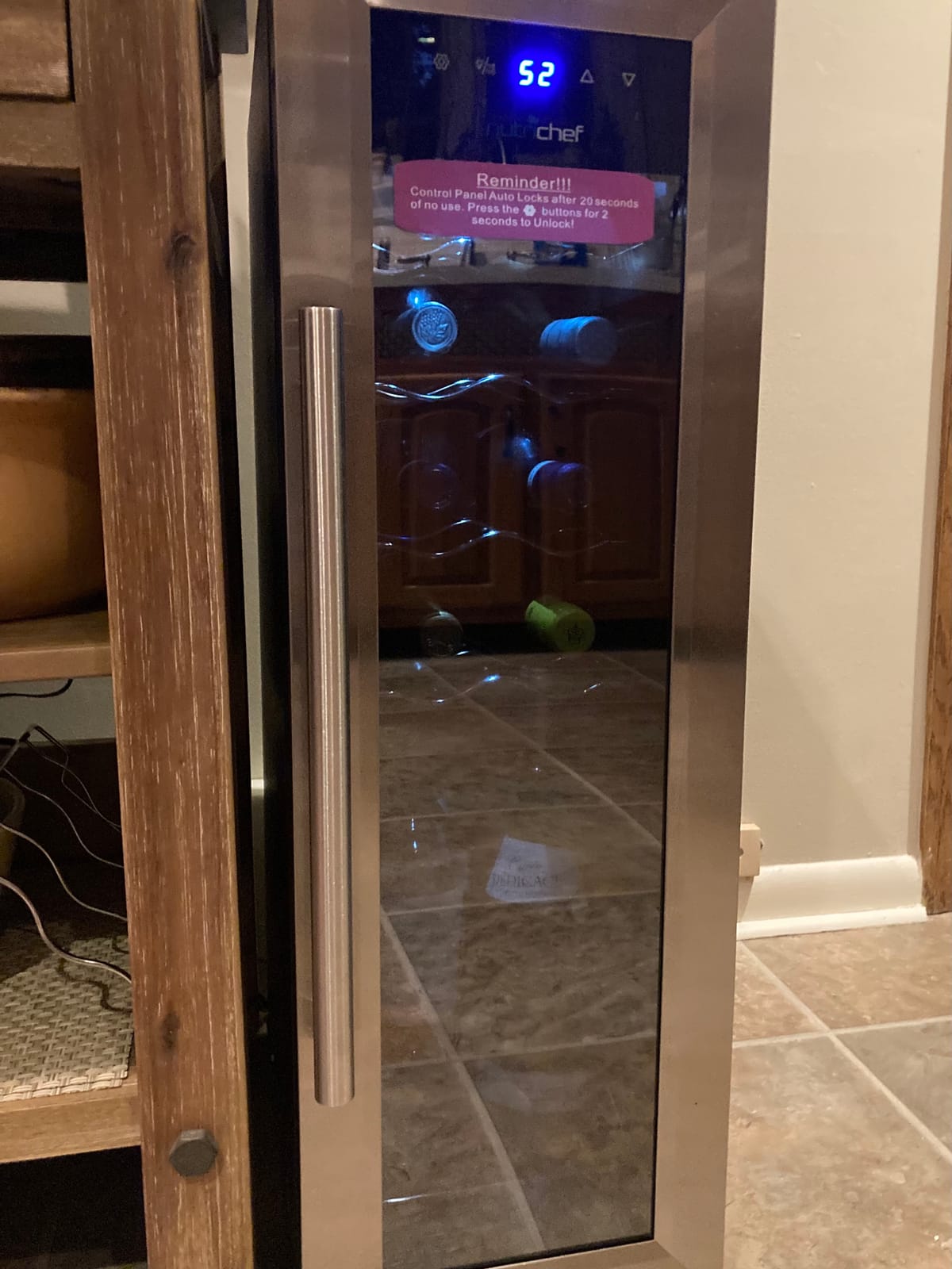 Nutrichef 12 Bottle Stainless Steel Slim Wine Fridge | Red & White Wine Chiller | Adjustable Temperature Control, Ultra Quiet Operation & Energy Efficient | Mini Wine Cooler Refrigerator | 31x10x17 IN customer photo 2