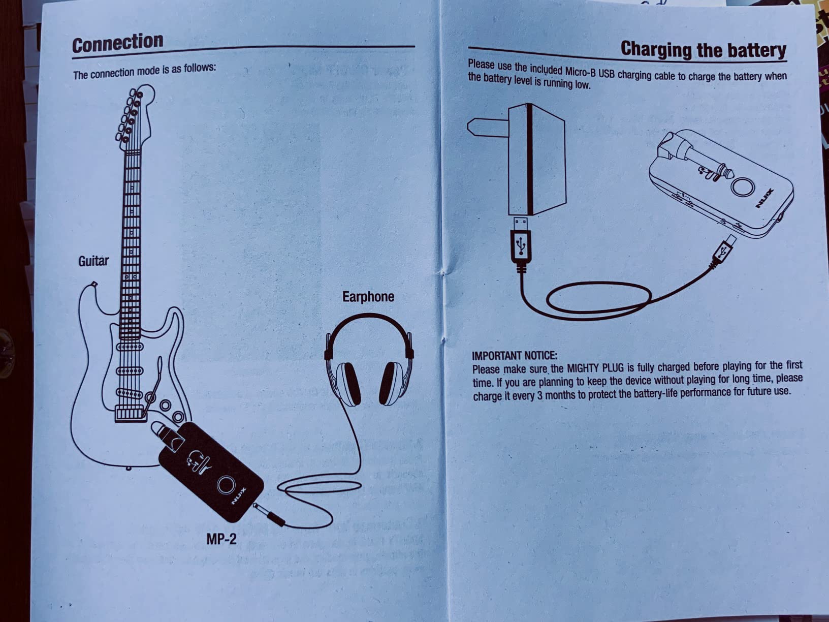 NUX Mighty Plug MP-2 Guitar and Bass Modeling Headphone Amplug with Bluetooth, 13 Amp Models, 20 IRs, 19 Effects, 6.35mm Phone Plug, Pocket Amplifier Built-in Rechargeable LiPo Battery 3.7V/1000mAh customer photo 1