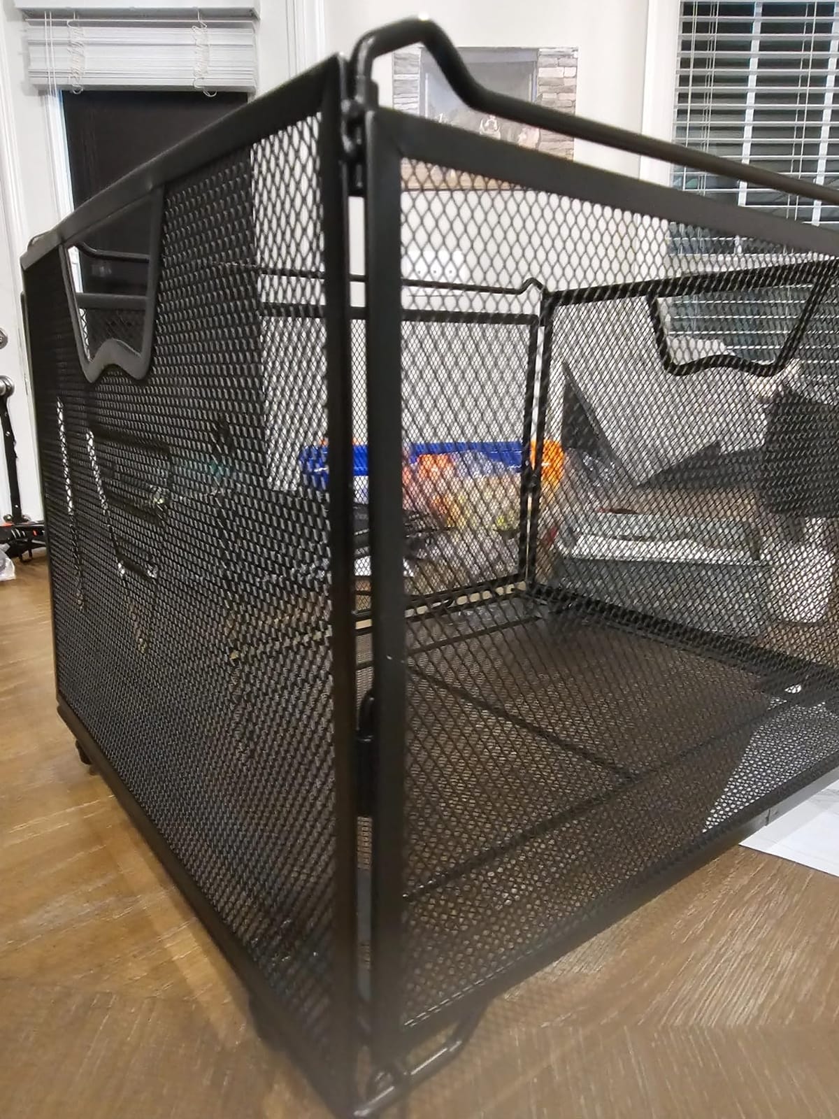 Simple Houseware Stackable Mesh Hanging Rolling File Cart, Black customer photo 1