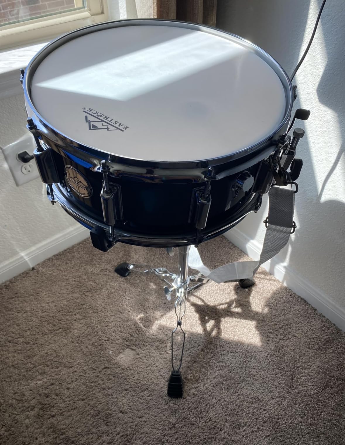 EASTROCK Snare Drum Set 14X5.5 Inches with stand for Student-Black customer photo 2