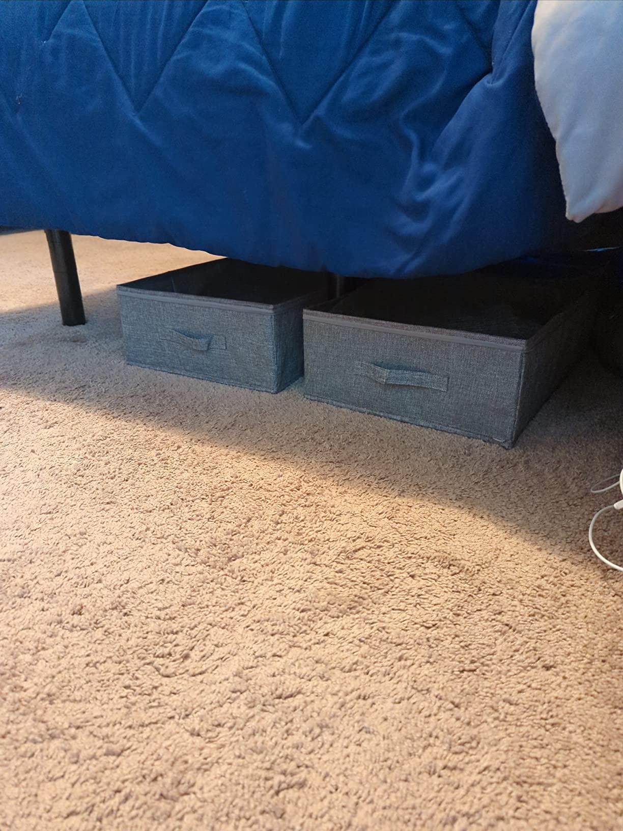 punemi 6.7 in Tall Sturdy Under Bed Storage Containers with Lid, 2Pack,Gray customer photo 2