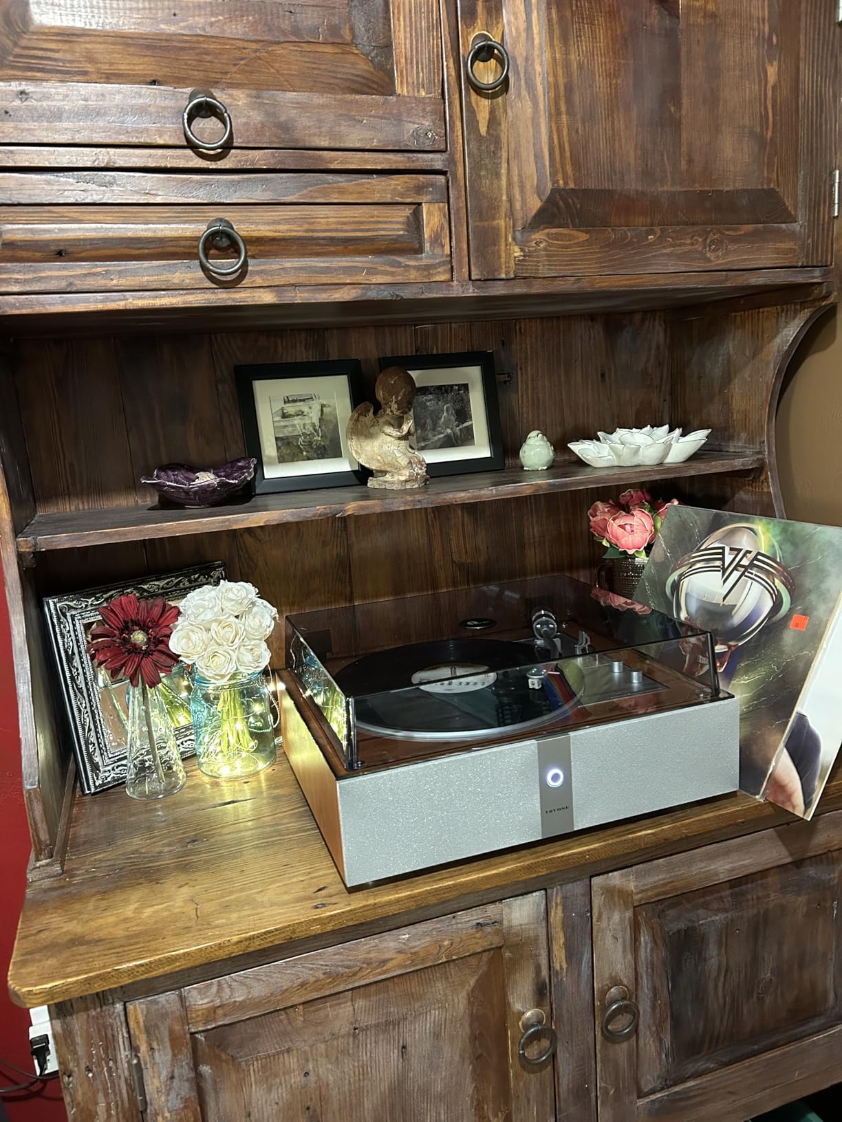 1 BY ONE Fully Automatic Record Player, All-in-One Vinyl Turntable | Automatic Repeat Function, Remote Control, Built in Speakers& DSP, Phono Preamp, AT-3600L Cartridge, Belt Drive 2-Speeds customer photo 1