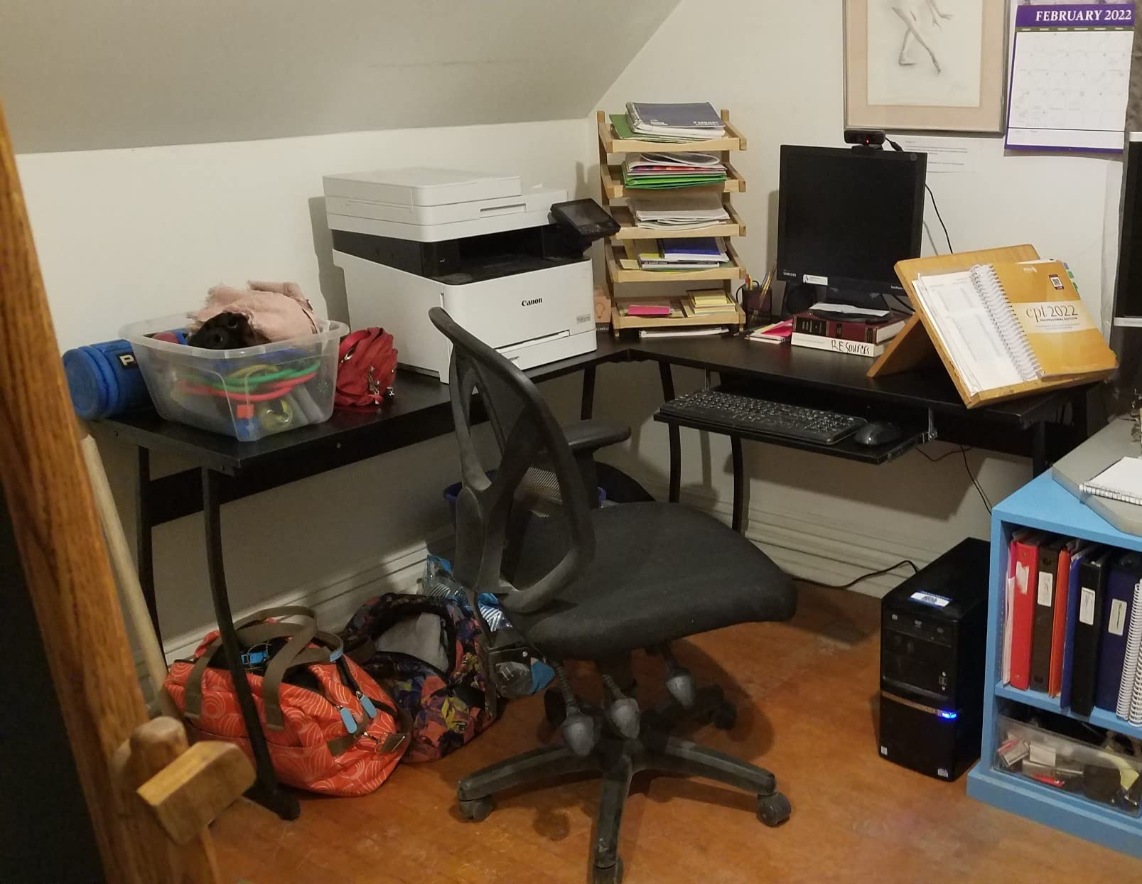 RIF6 L-Shaped Modern Gaming Desk, Keyboard Tray & Cable Management, Black customer photo 2