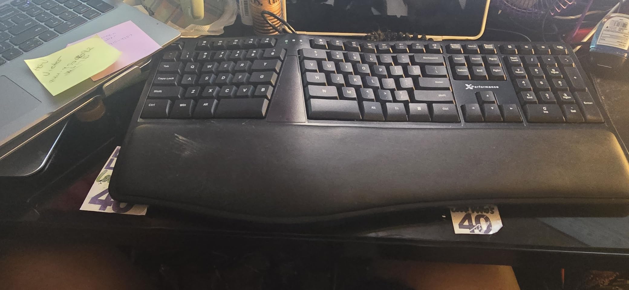 X9 Wired Ergonomic Keyboard with Cushioned Wrist Rest - USB Wired Split Keyboard customer photo 2