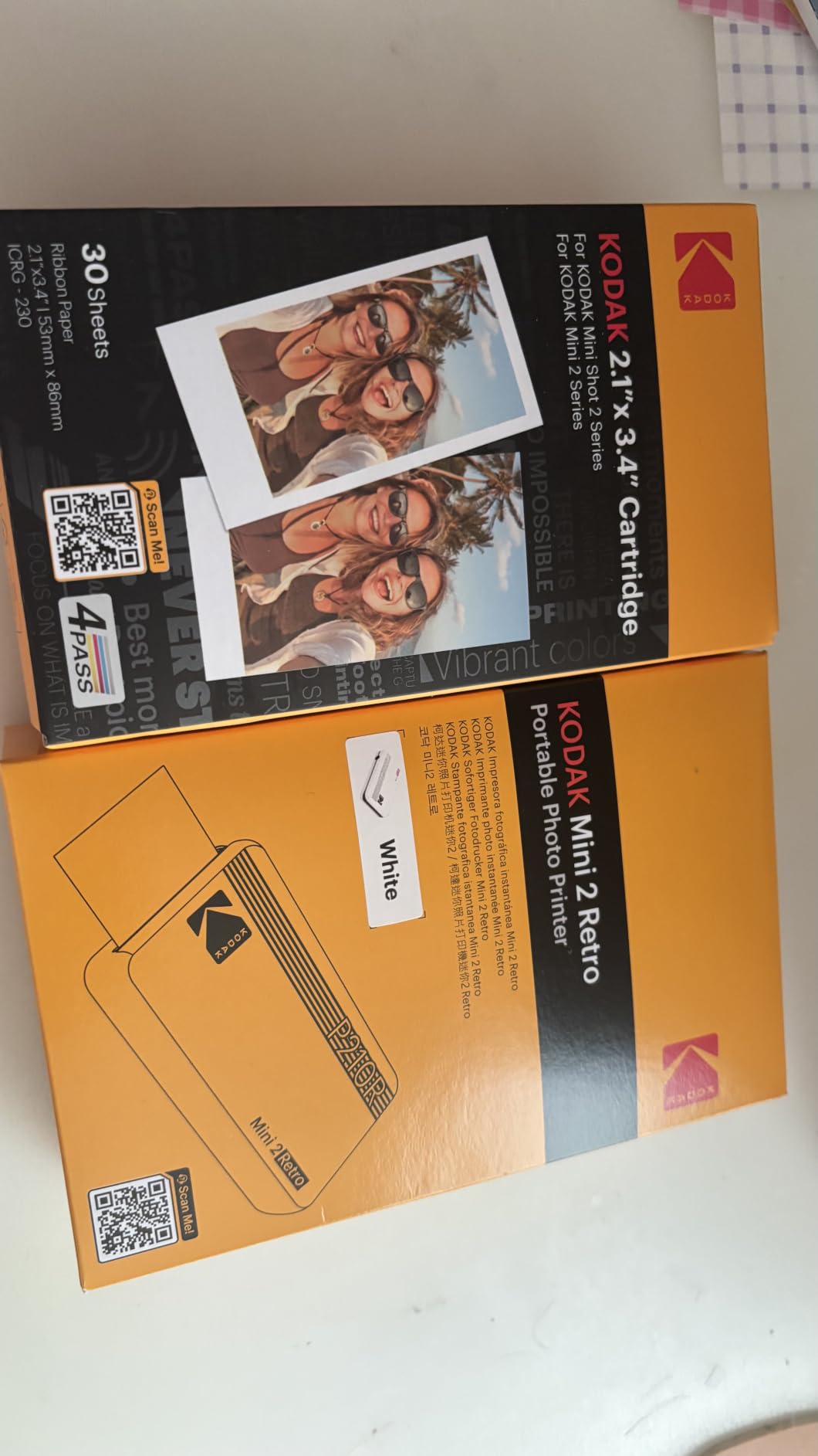 KODAK Mini 2 Retro 2x3 Portable Photo Printer, 4PASS, 38 Sheets, Yellow customer photo 1