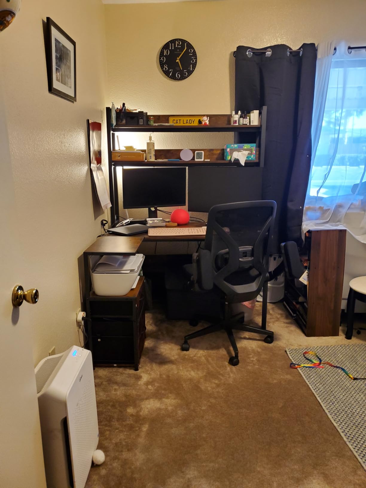 Aquzee Computer Desk with Shelves, 47“W x 23.6