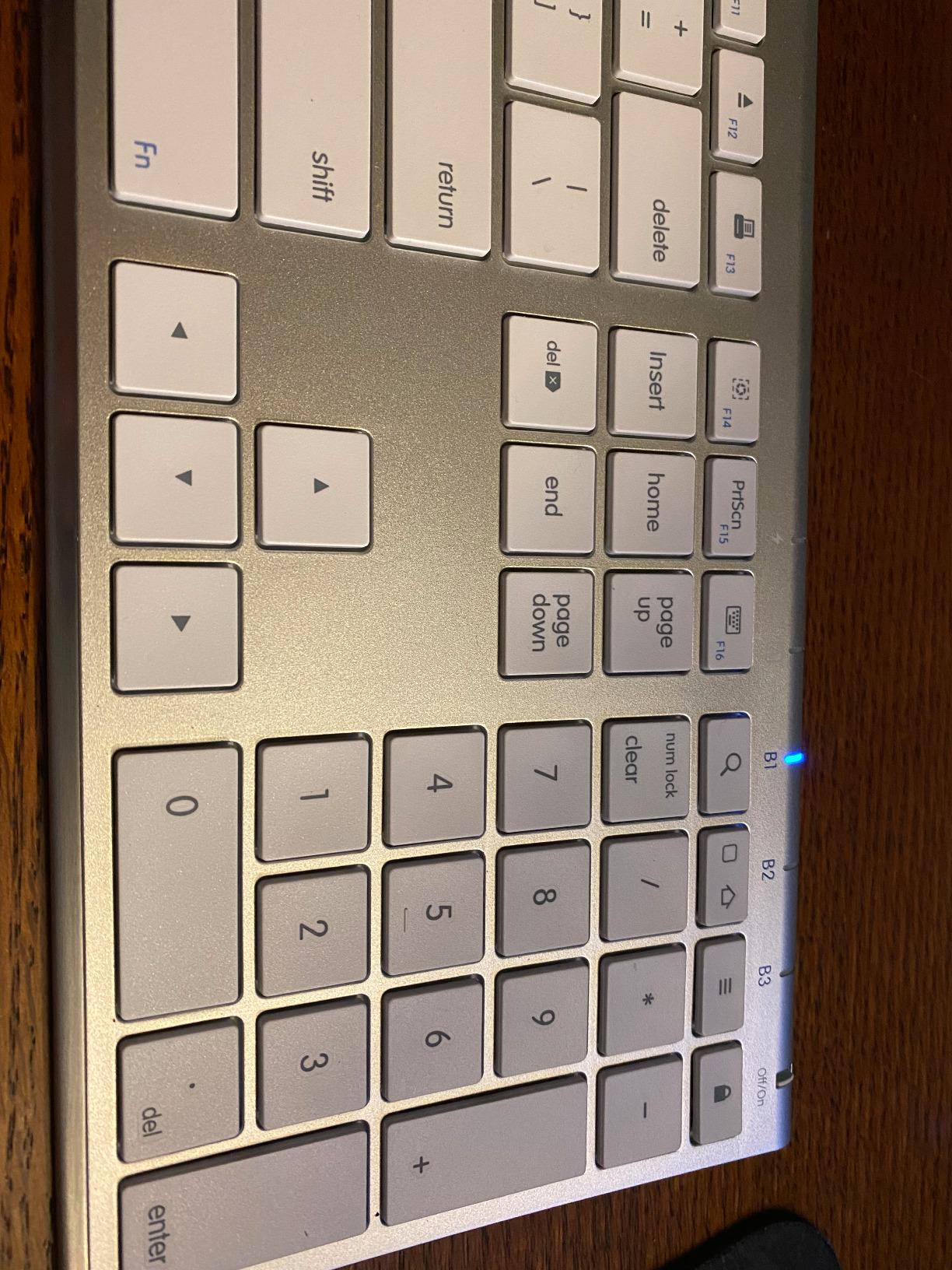 Macally Wireless Bluetooth Keyboard for Mac - Compatible Apple Keyboard or MacBook Pro/Air, iMac - Multi-Device, Up to 3 Devices with 110 Keys, 20 Shortcuts, Numeric Keypad, and Rechargeable customer photo 2