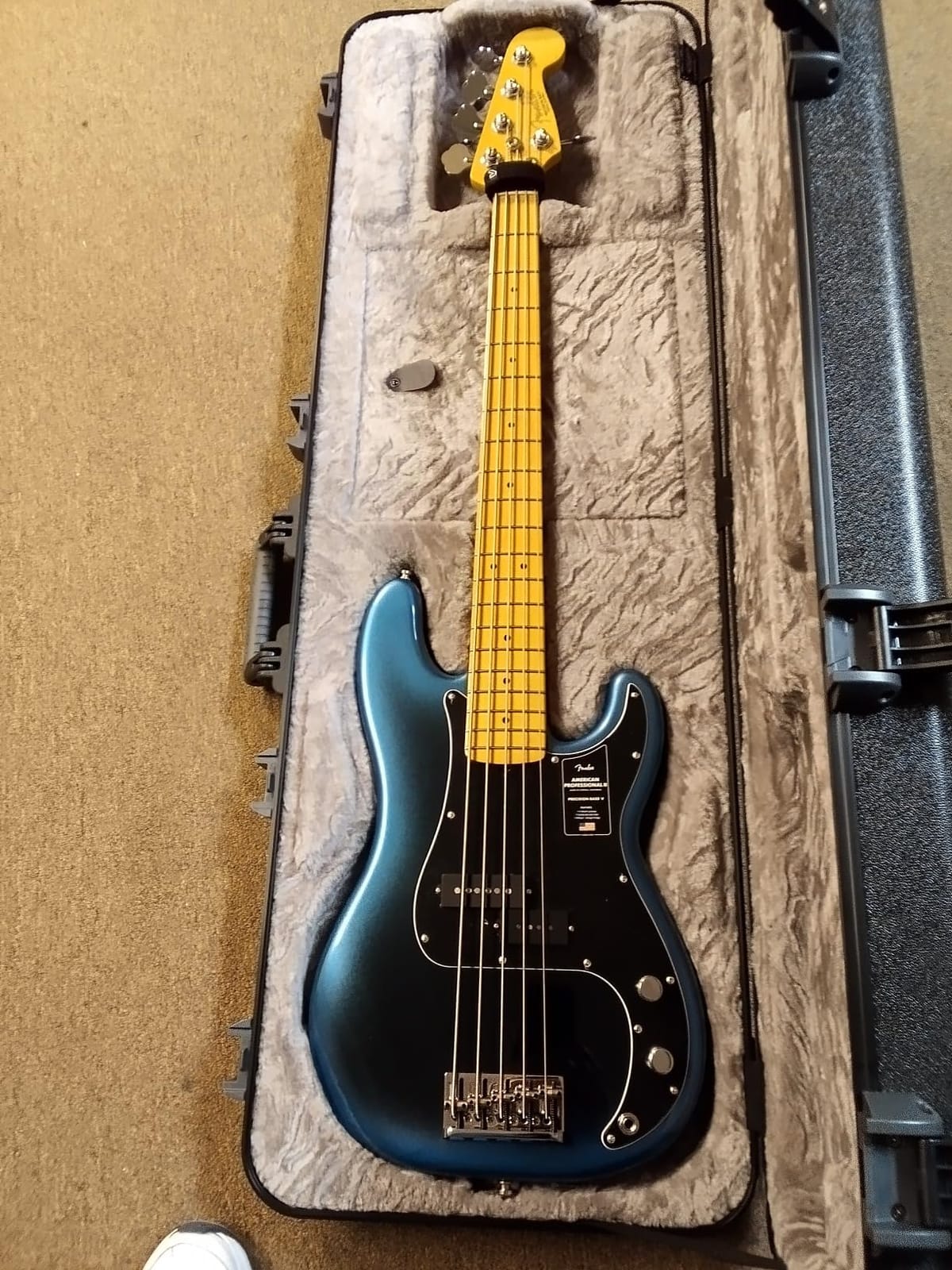 Fender American Professional II 5-String Precision Bass, Dark Night, Maple Fingerboard customer photo 2