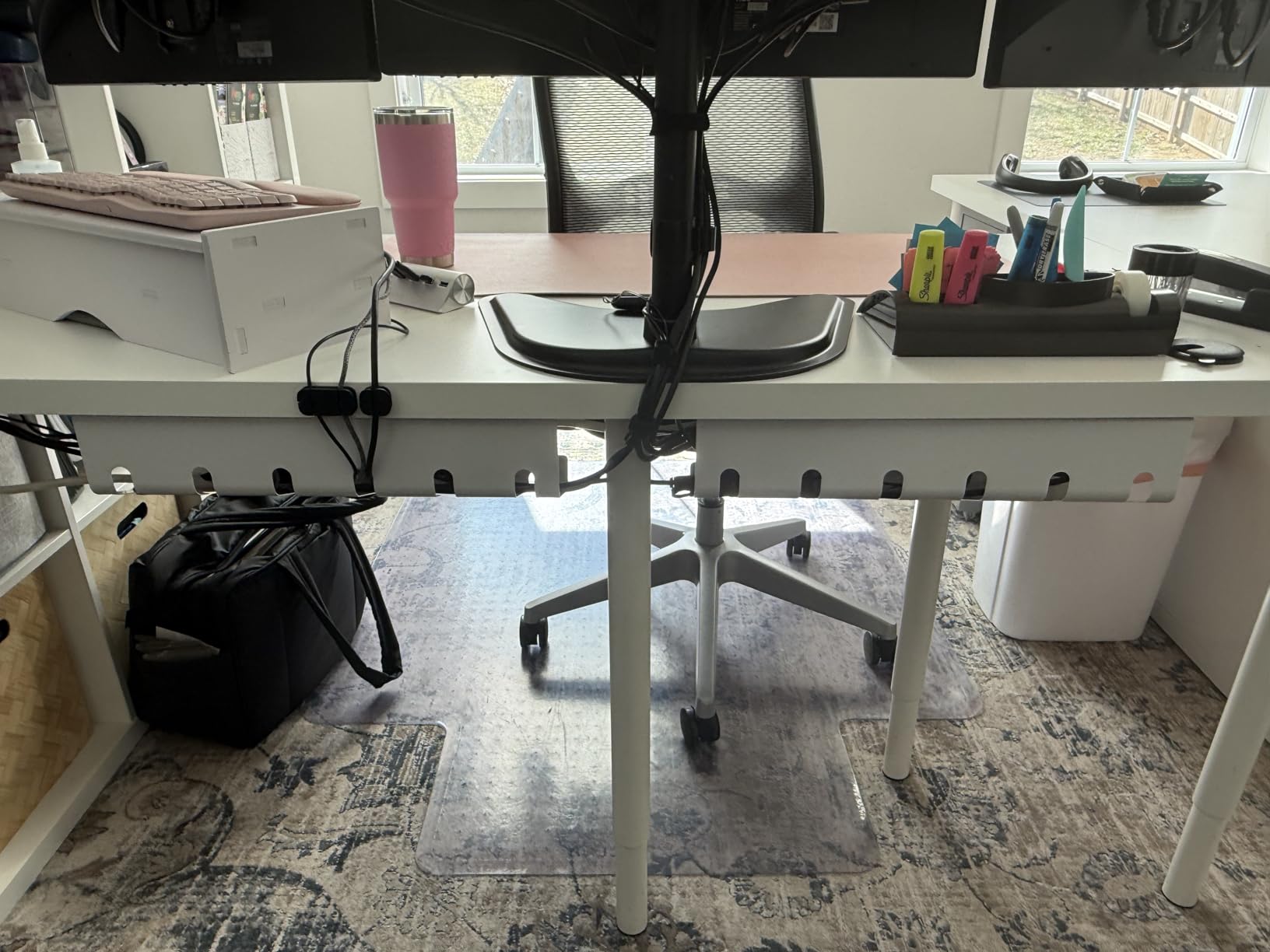 PAMO Cable Management Under Desk, Set of 2 - Black customer photo 1