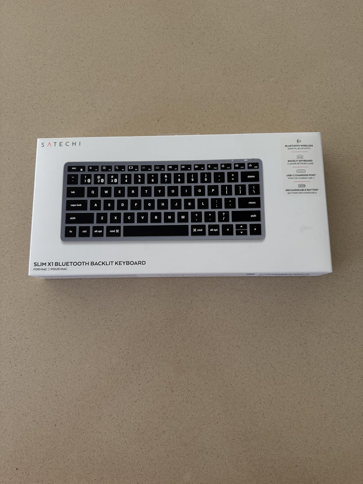 Satechi Slim X1 Bluetooth Backlit Keyboard, Multi-Device Sync, Space Gray customer photo 2