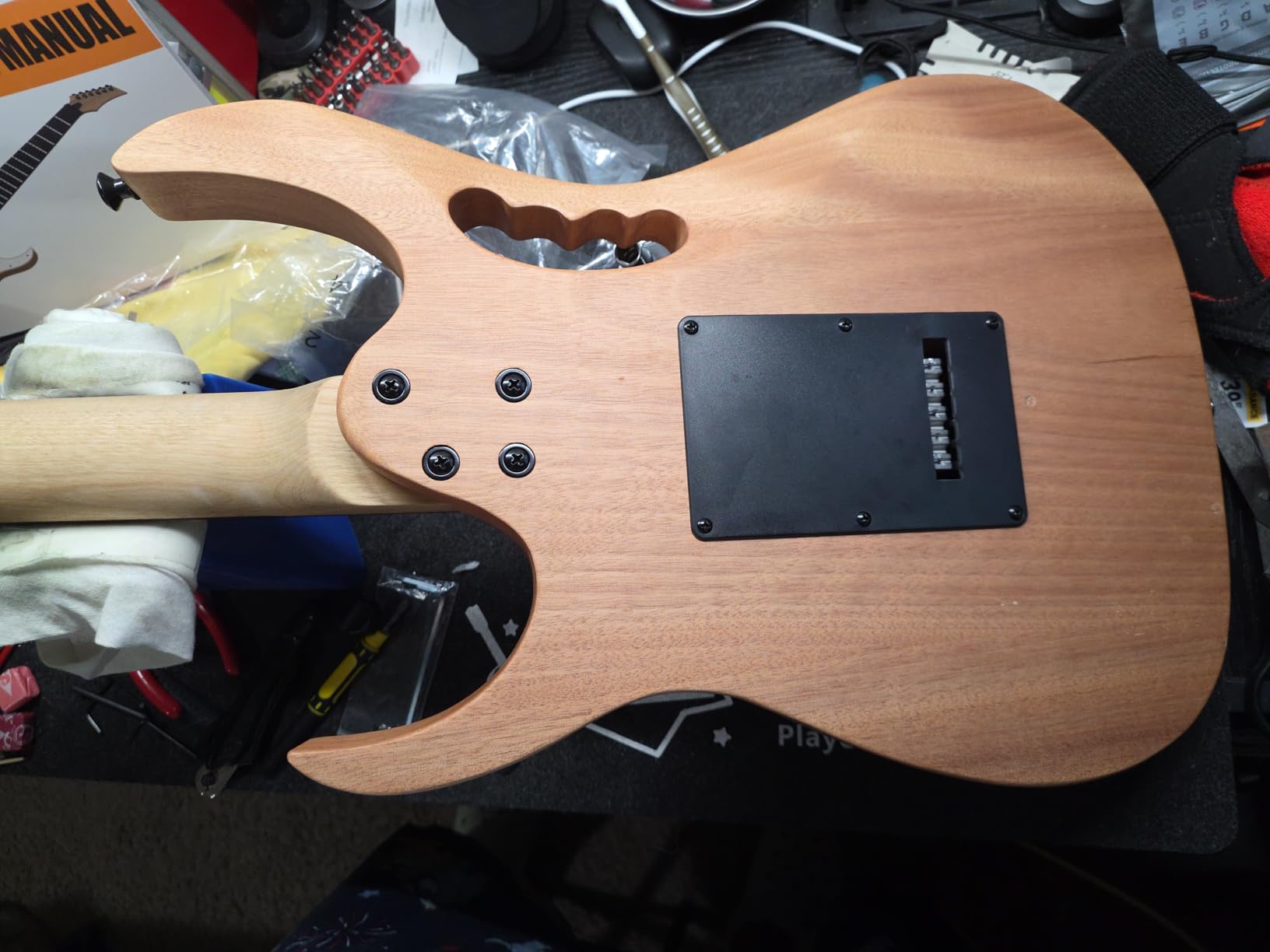 Leo Jaymz DIY Electric Guitar Kits in IBZ Style - Mahogany Body and Maple Neck - All Components Included (7V) customer photo 2