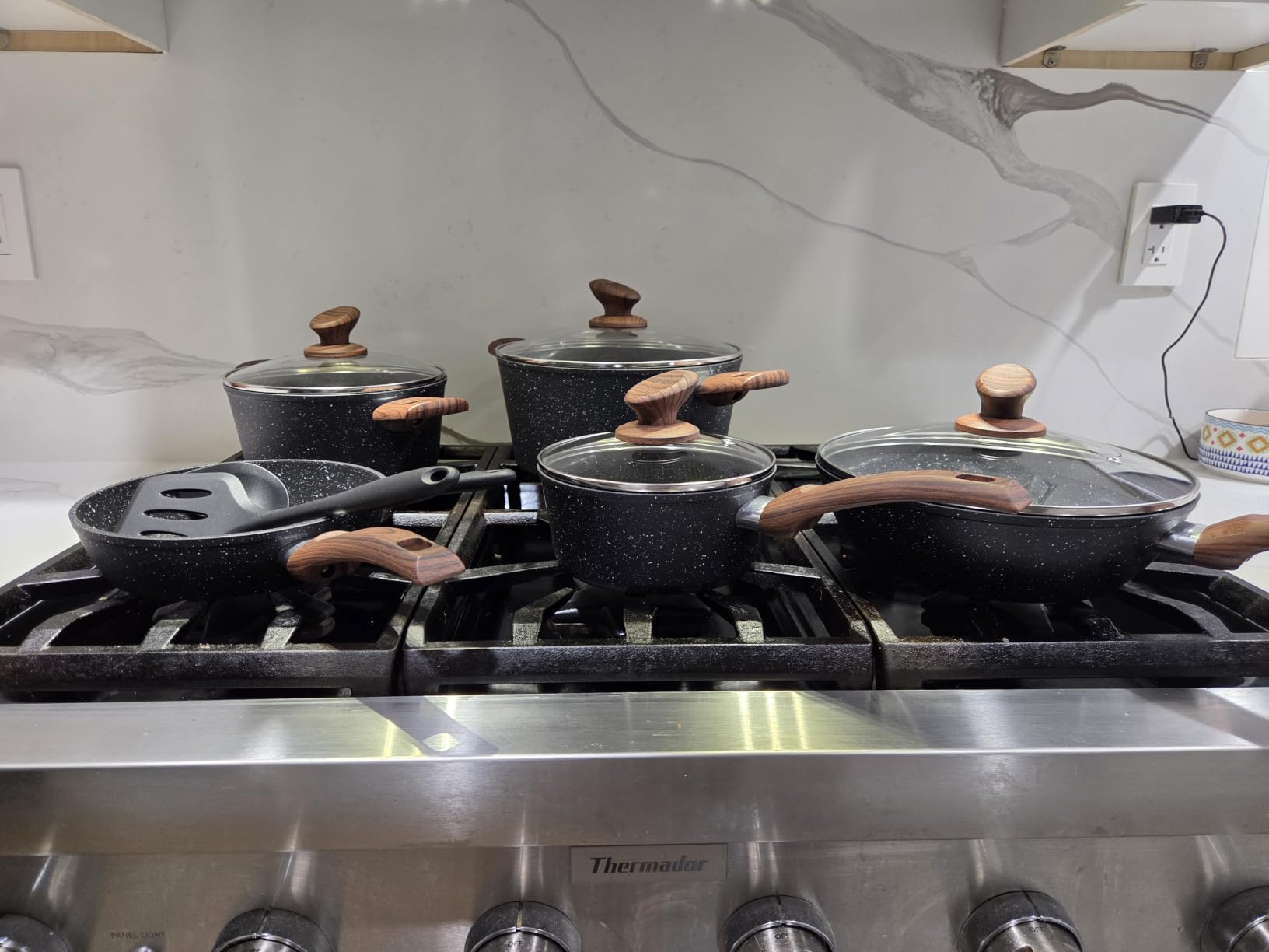 Kitchen Academy Pots and Pans Set Non Stick, 12pcs Induction Cookware customer photo 1