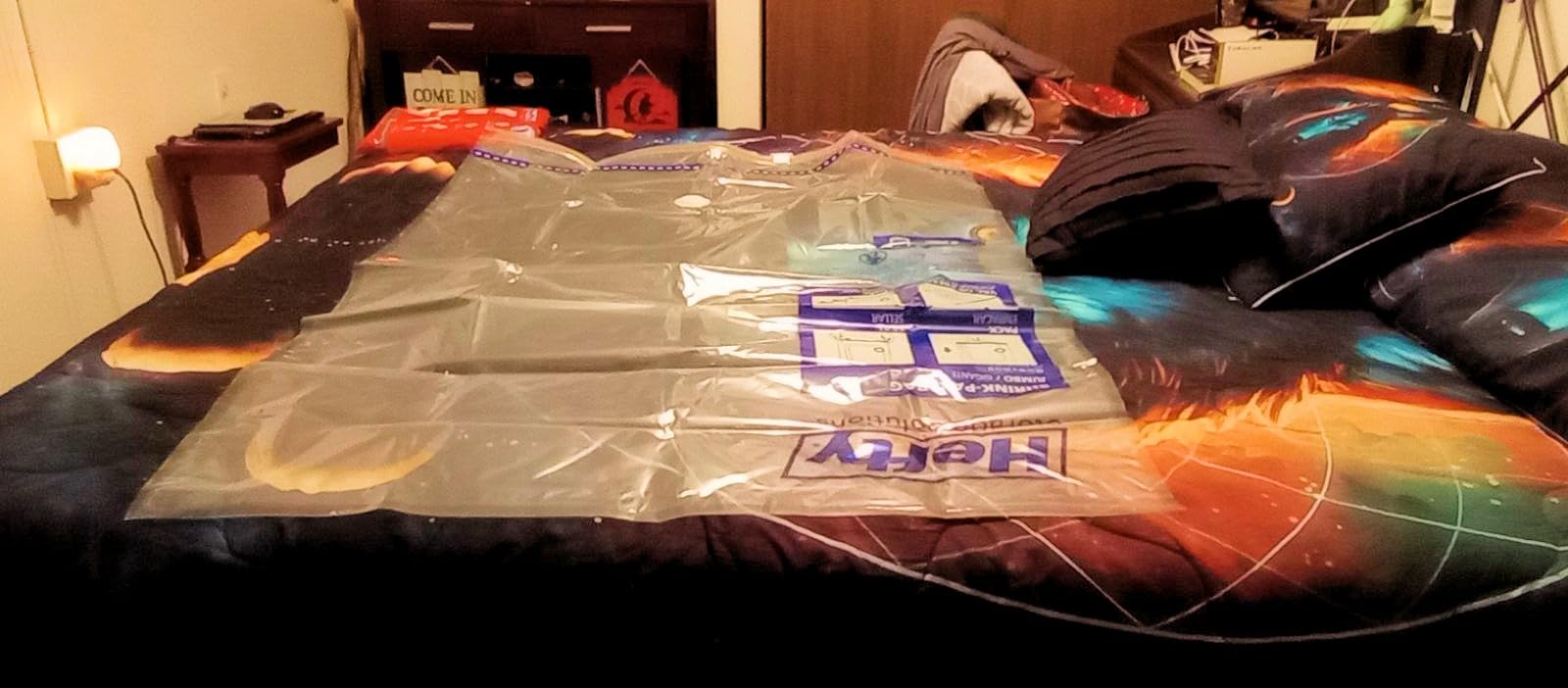 Shrink-Pak Space Bags Vacuum Storage Bags for Bedding Jumbo Compression 3 Pack Clear for Comforters Blankets (3 Jumbo/Bedding Solo) customer photo 2