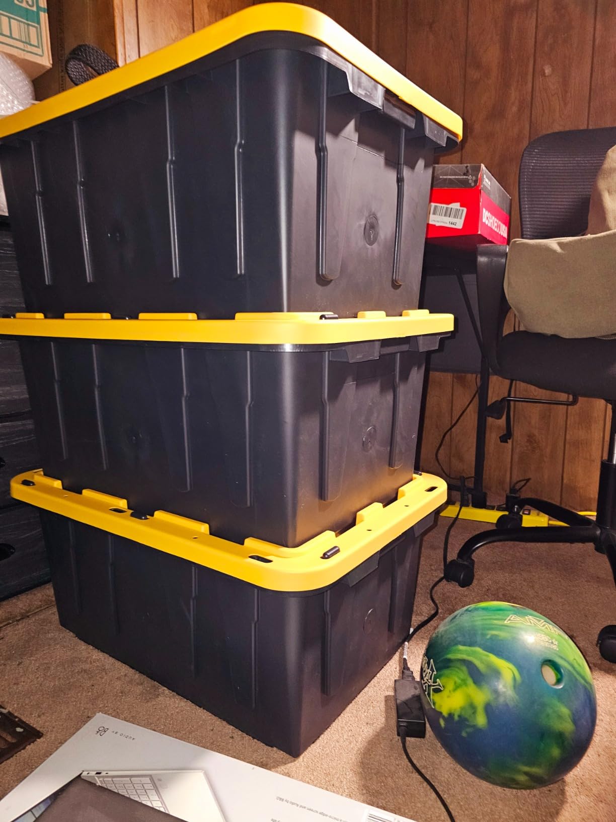 CX Heavy Duty 12-Gallon Stackable Plastic Storage Bins with Lids, 6 Pack customer photo 2