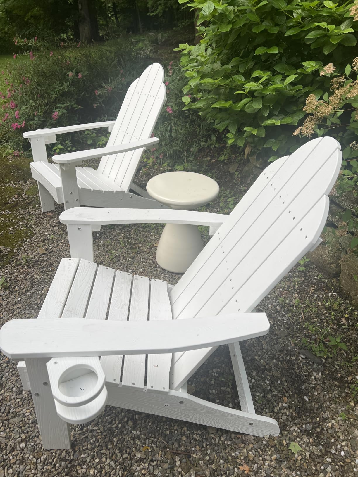 LUE BONA HDPS Outdoor Adirondack Chair, Cup Holder, Set of 2, Black customer photo 1