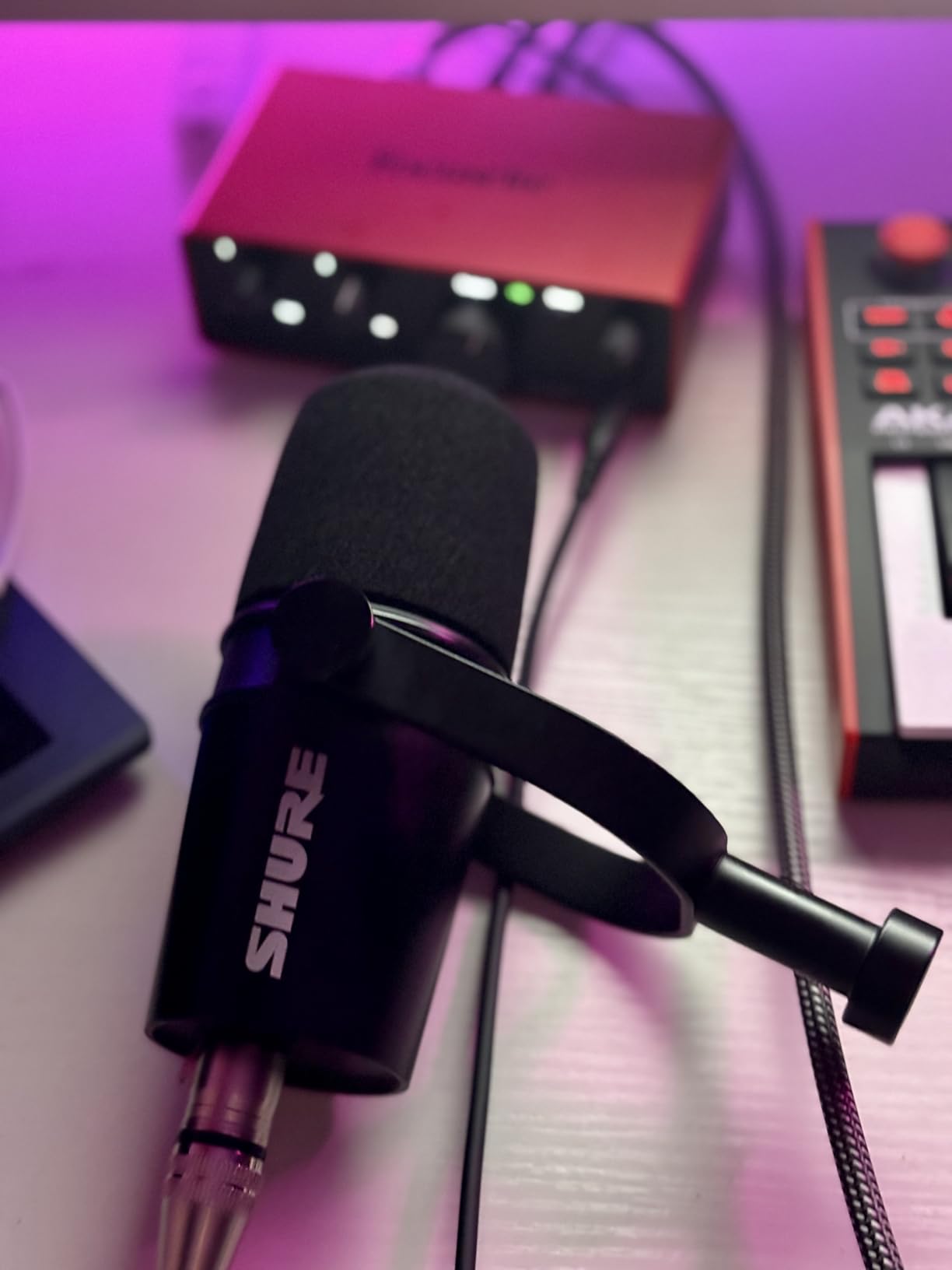 Shure MV7X XLR Dynamic Podcast & Recording Microphone - Black customer photo 1