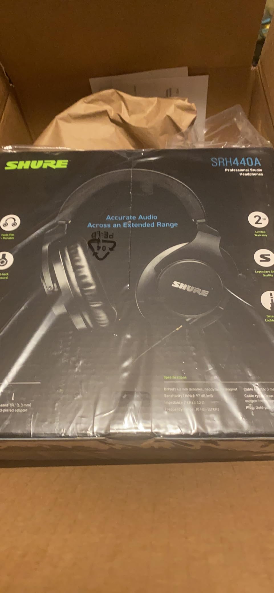 Shure SRH440A Over-Ear Wired Studio Headphones for Recording customer photo 1