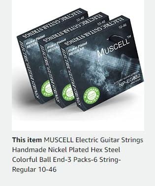 MUSCELL Electric Guitar Strings Handmade Nickel Plated Hex Steel Colorful Ball End-3 Packs-6 String-Light 09-42 customer photo 1