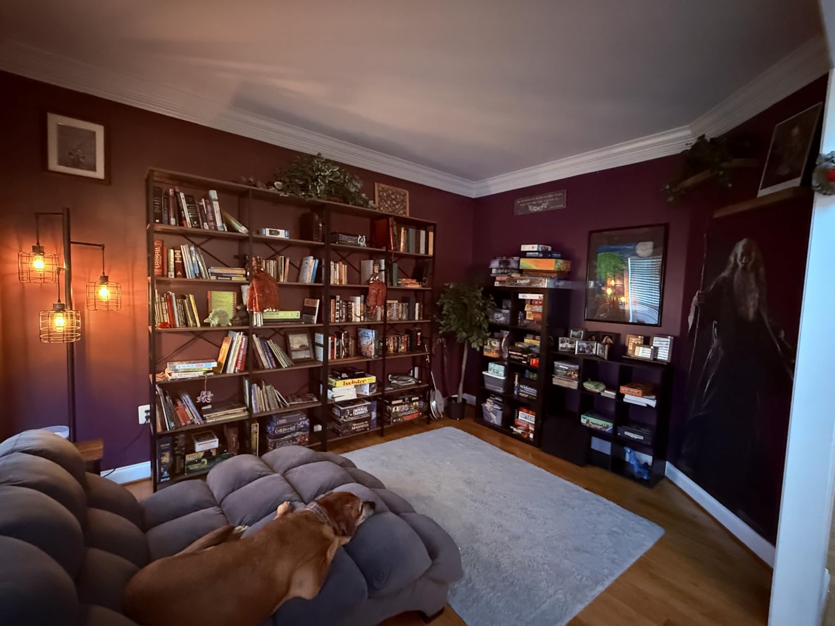 HOMISSUE Bookshelf, Industrial Double Wide 7-Tier Bookshelves, 84
