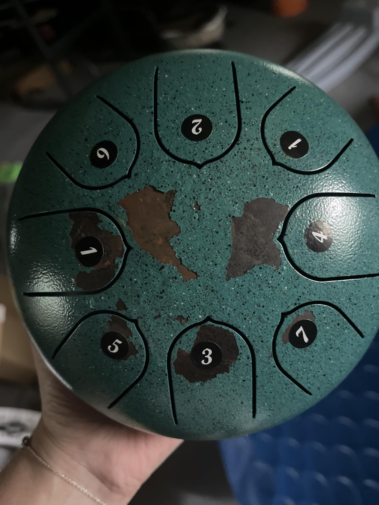 Steel Tongue Drum 6 Inch 8 Notes Musical Instrument, Rain Drum Style Gift customer photo 2