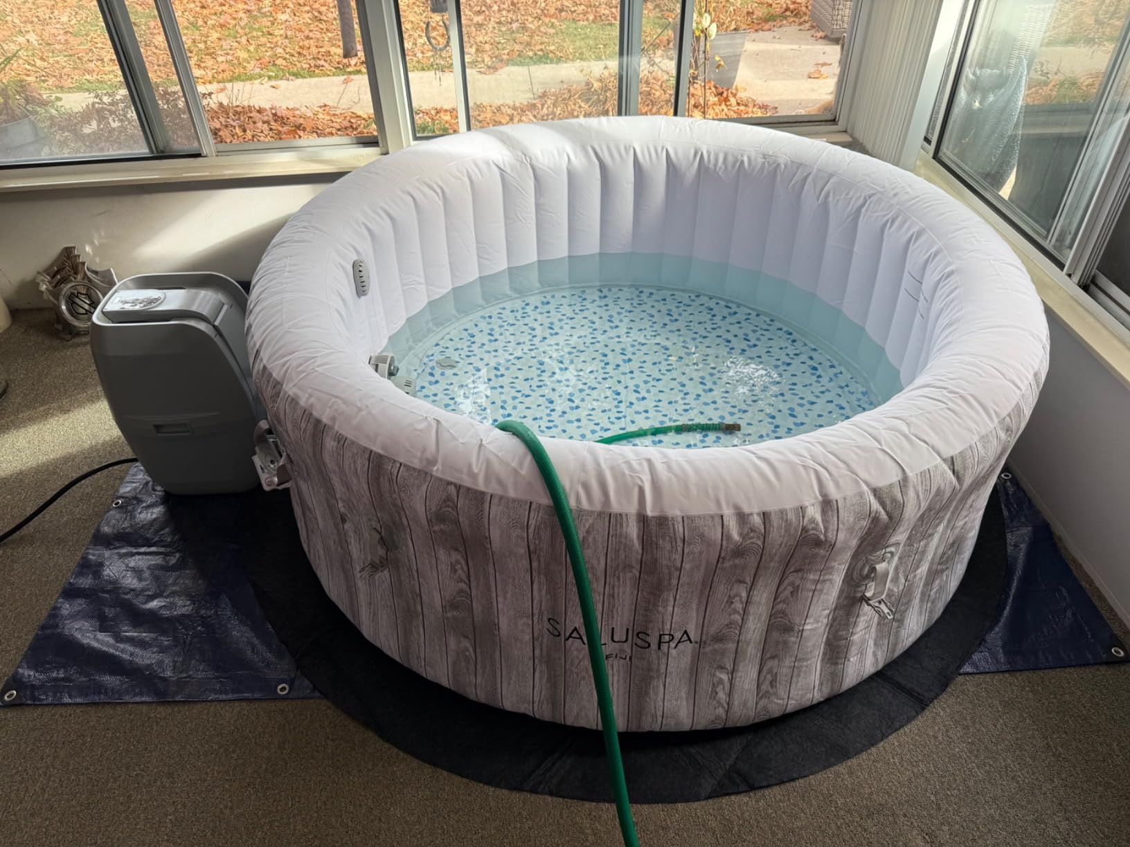 Bestway 2-4 Person SaluSpa Fiji Signature AirJet Inflatable Hot Tub Spa, 71