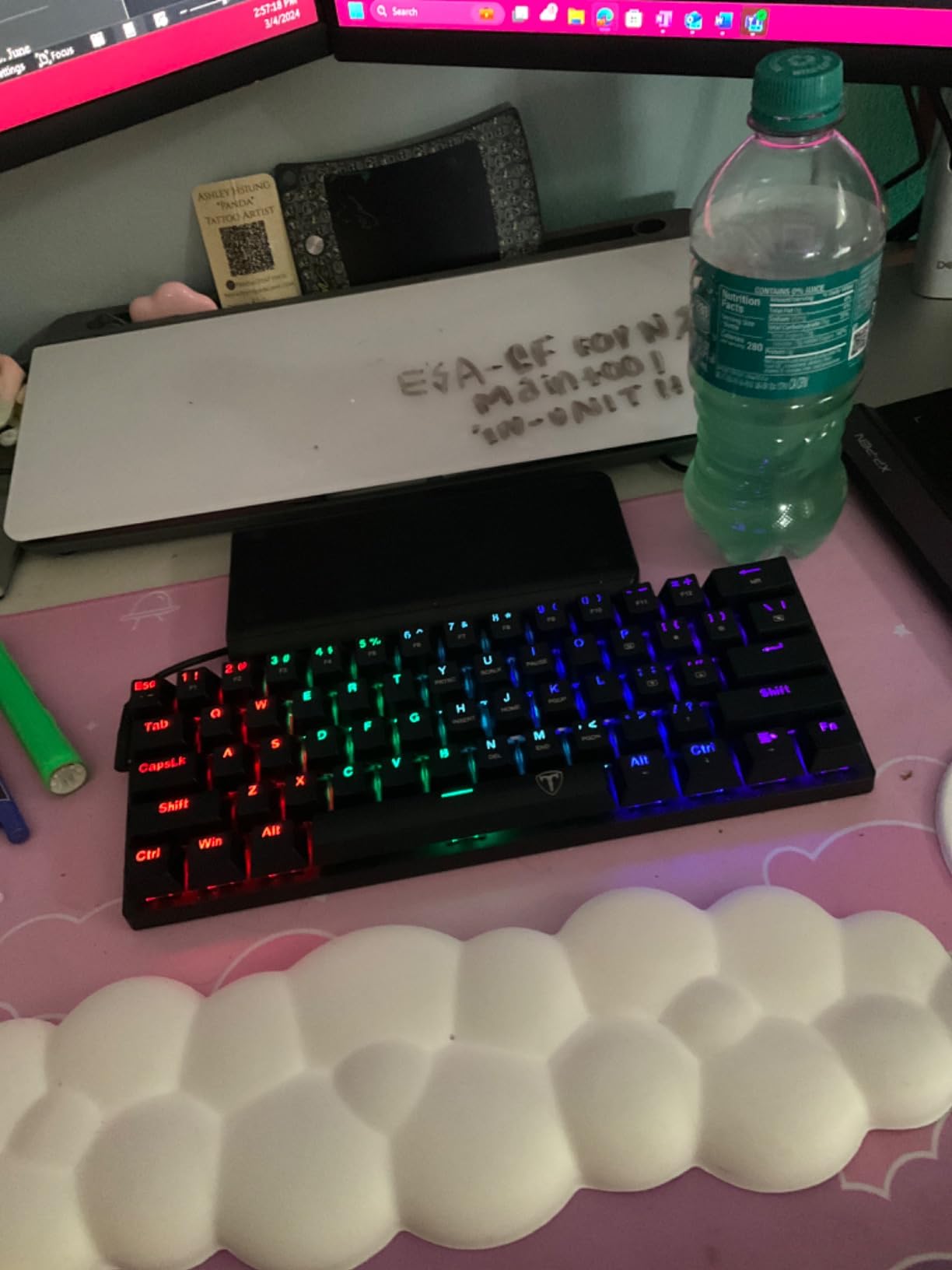 60% Wired Mechanical Gaming Keyboard with Blue Switches, LED Backlit customer photo 1