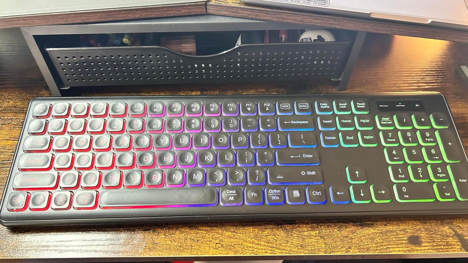 Wireless Keyboard and Mouse Combo with RGB Backlit, Rechargeable | Light Up Letters, Full-Size, Soft Typing, Sleep Mode, 2.4GHz Quiet Keyboard Set for Mac, Windows, Laptop, PC, Trueque KM42Pro customer photo 2