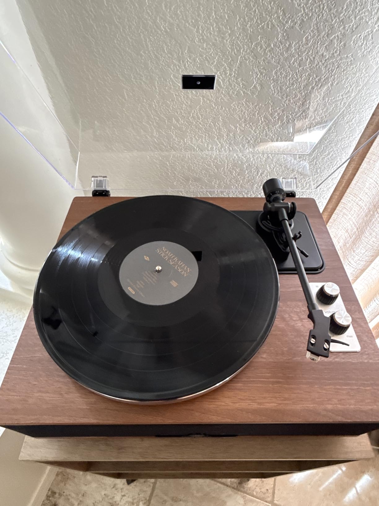 ANGELS HORN Vinyl Record Player, Bluetooth Turntable with Built in Speakers Phono Preamp, High Fidelity Turntables for Vinyl Records with Magnetic Cartridge AT-3600L, Belt Drive 2-Speed customer photo 1