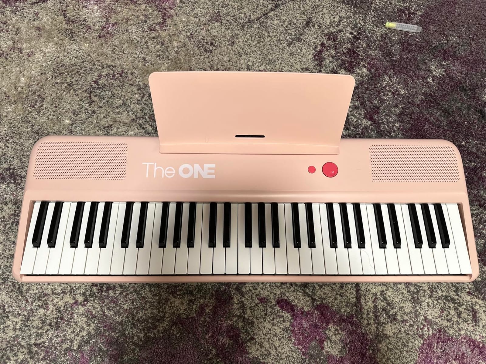 The ONE Smart Keyboard COLOR 61 Lighted Keys Piano Keyboard, Electric Piano for Beginners with 256 Tones, 64 Polyphony, Built-in LED Lights & Apps, Supports USB MIDI/Headphones (Purple) customer photo 2