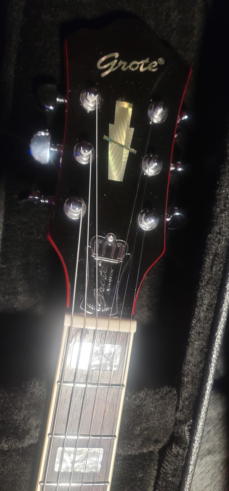 Grote Full Scale Electric Guitar Semi-Hollow Body Guitar Stainless Steel Frets (Natural) customer photo 1