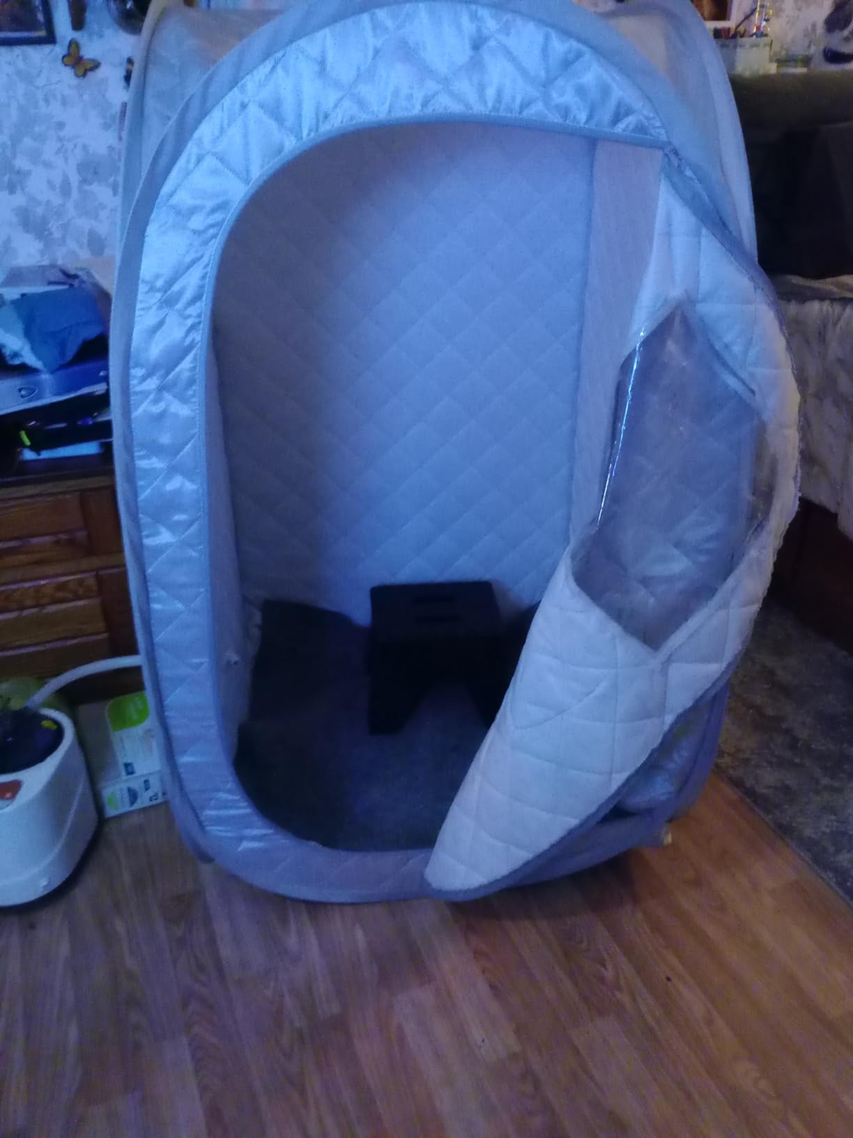 Portable Sauna Tent, Foldable One Person Full Body Spa Without Steamer customer photo 2