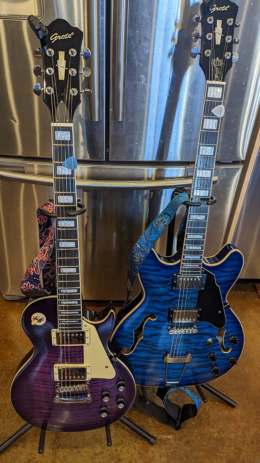 GROTE Guitar Solid Body Electric Guitar with Gigbag LPYS-006 (Purple) customer photo 2