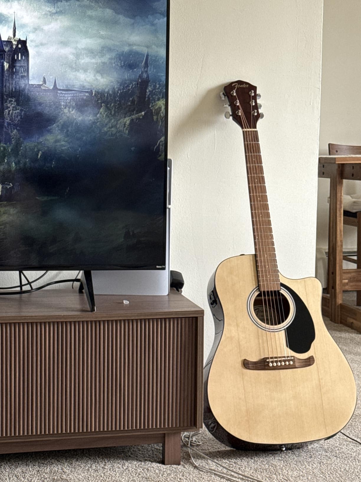 Fender FA-125CE Dreadnought Acoustic Electric Guitar, with 2-Year Warranty, Sunburst customer photo 1