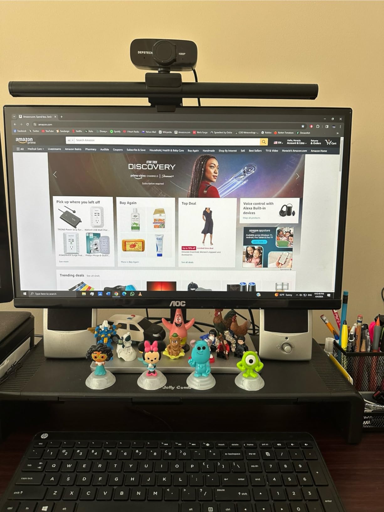 OOWOLF Monitor Light Bar with Remote, Ra95 Computer Monitor Lamp for Eye Caring, USB Reading Lamp Task Lamp, Dimmable Light Bar with Backlight, No Glare Space Saving Home Office 16.14