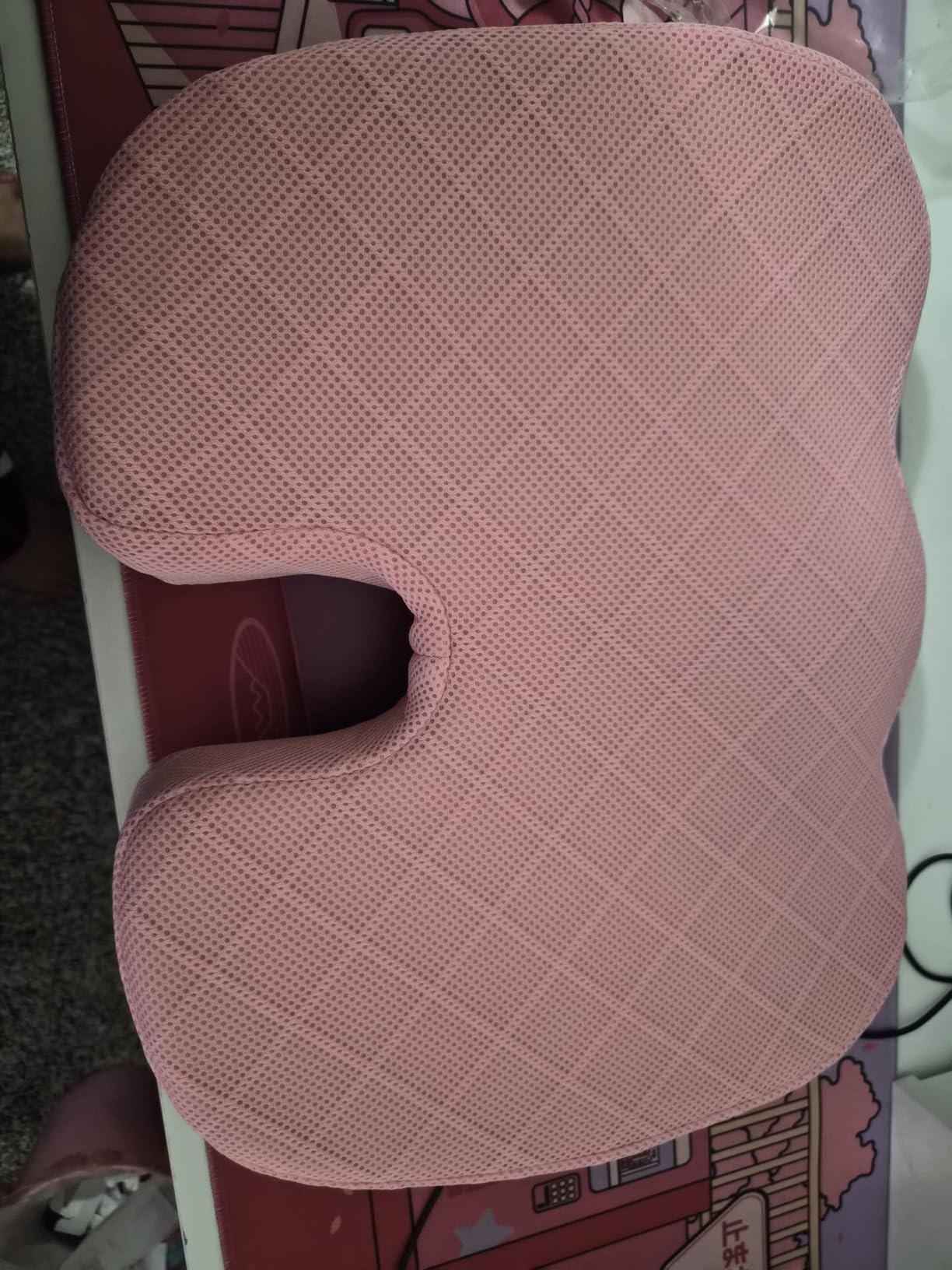 TushGuard Seat Cushion, Memory Foam Office Chair Cushion - Grey, Large customer photo 1